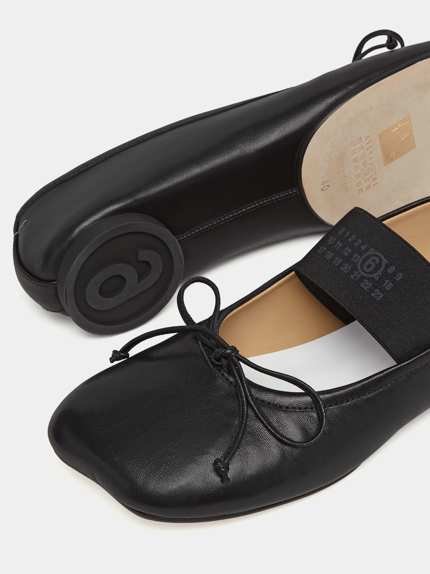 Женские балетки MM6 Maison Margiela Anatomic Ballerinas Black