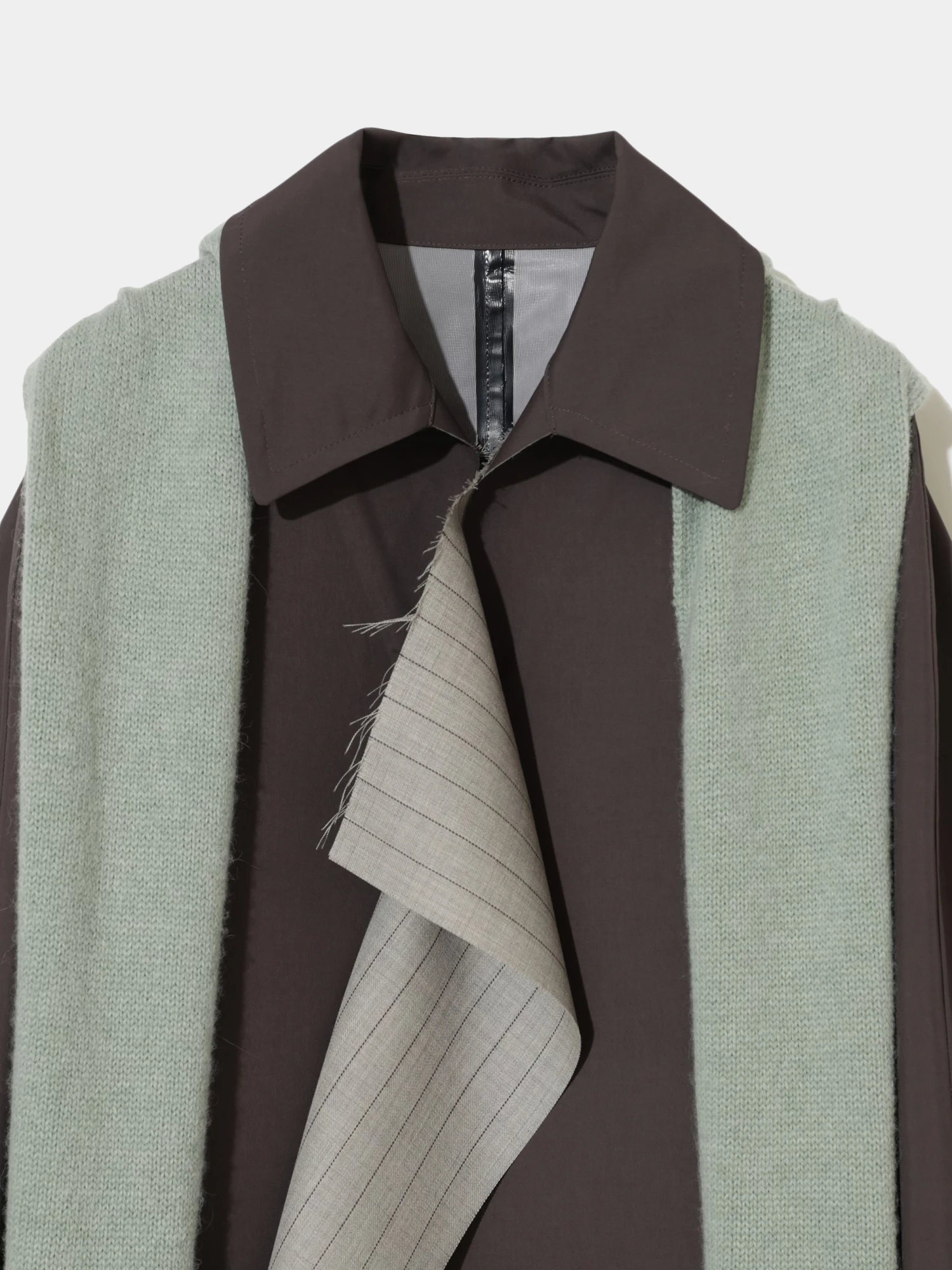 Женское пальто UNDERCOVER Bonded Wool Stripe Gray Brown