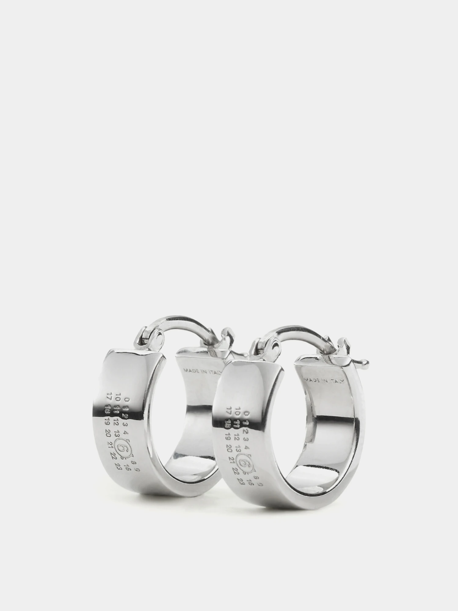 Серьги MM6 Maison Margiela Minimal Logo Palladio