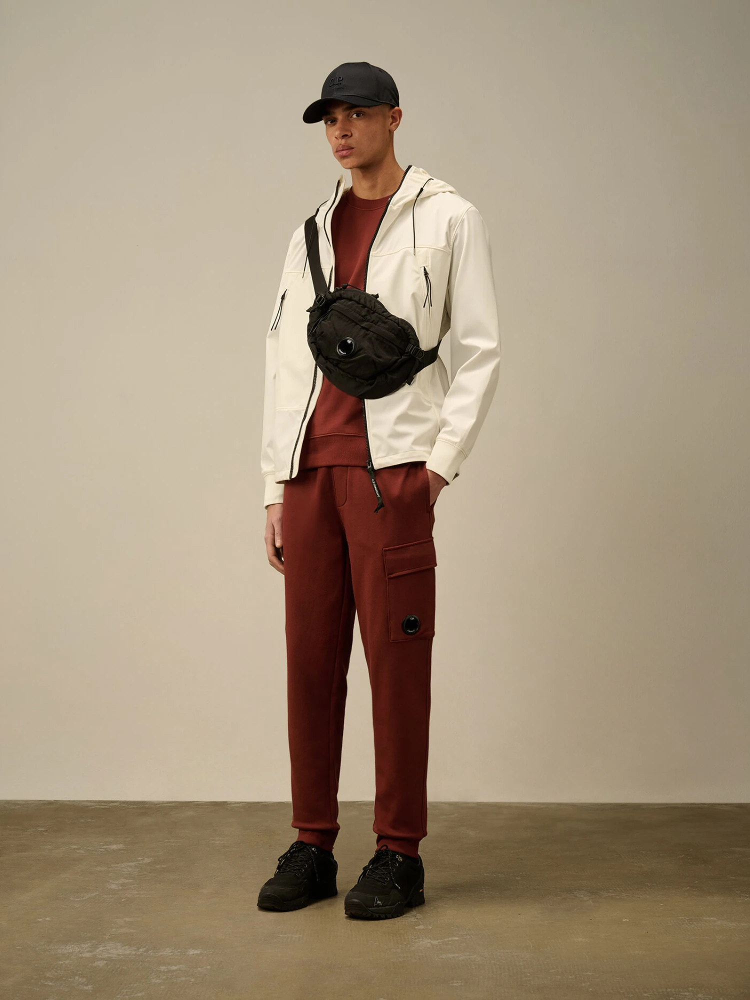 Брюки C.P. Company Diagonal Raised Fleece Lens Sable