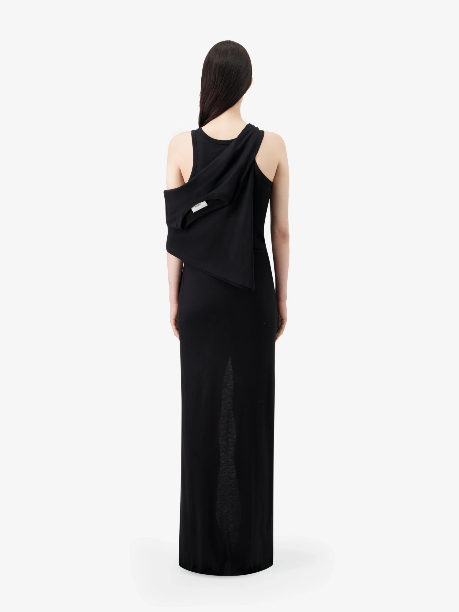 Женское платье Coperni Knotted Jersey Maxi Black
