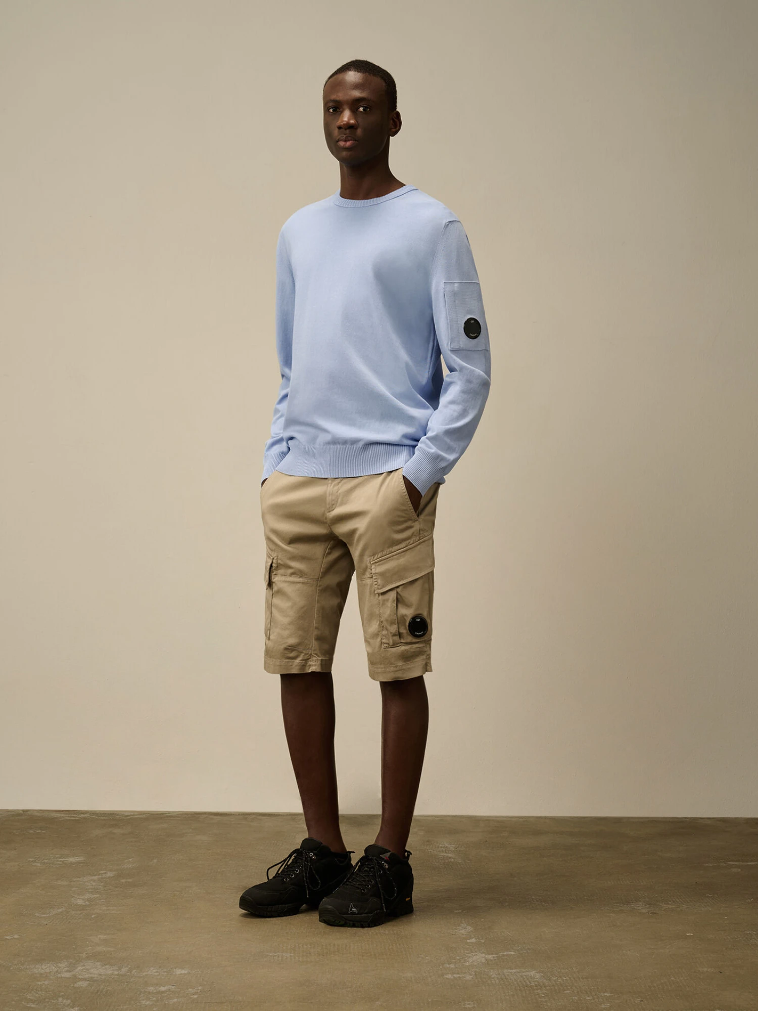 Шорты C.P. Company Stretch Sateen Cargo Vintage Khaki