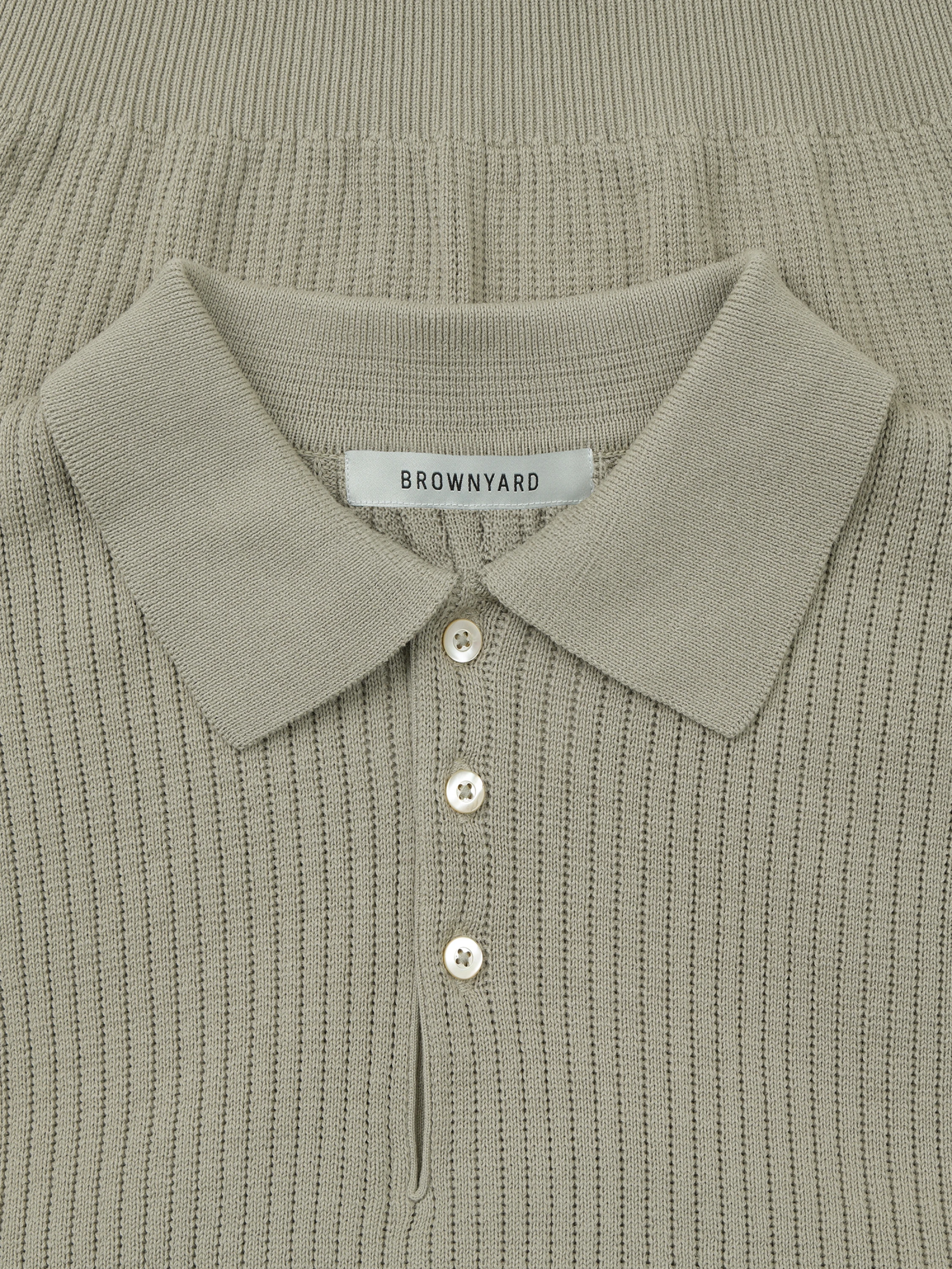 Поло BROWNYARD Knit Polo Shirt Vintage Khaki