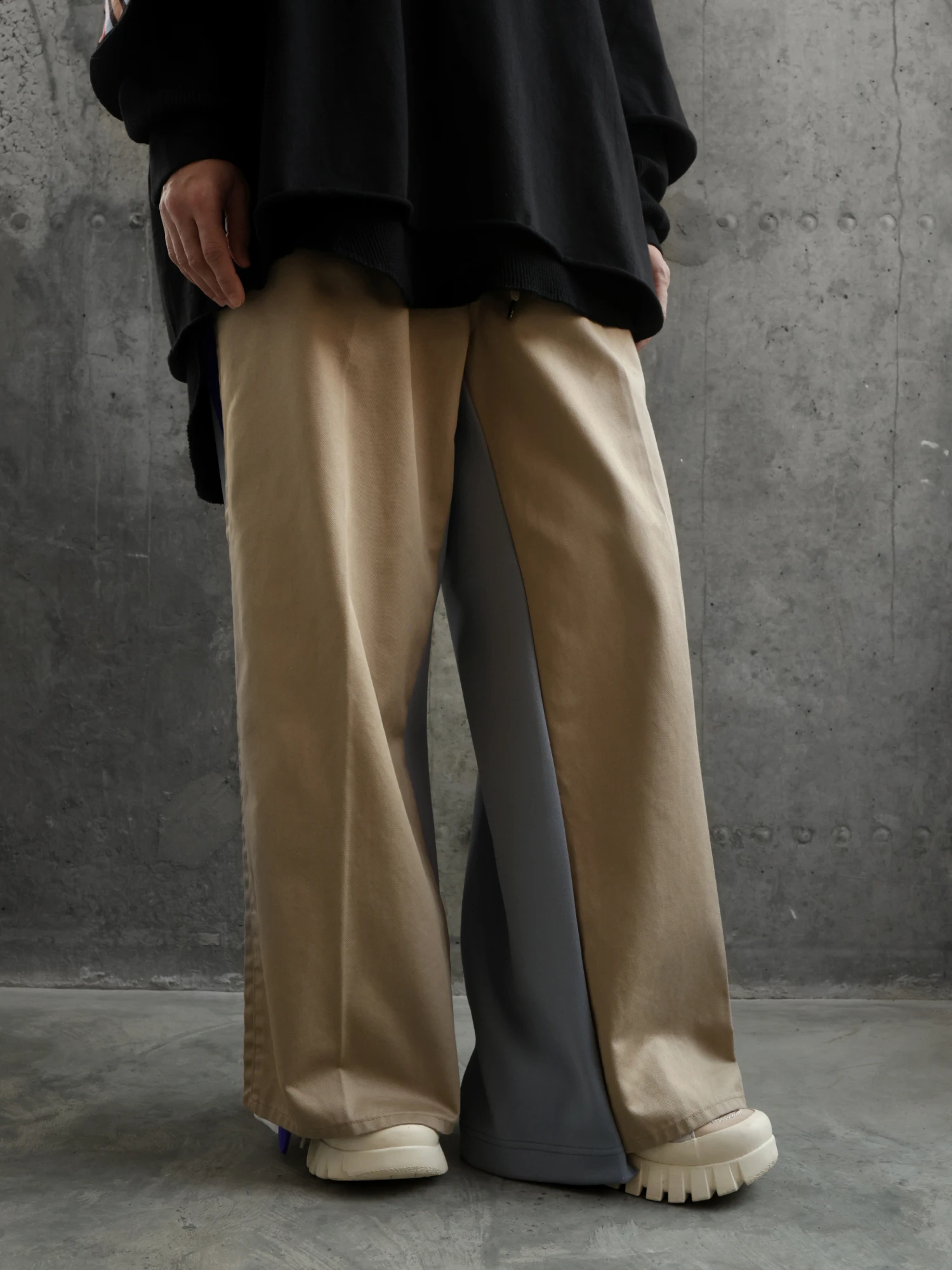 Брюки FACETASM Jersey Merging Chino Beige