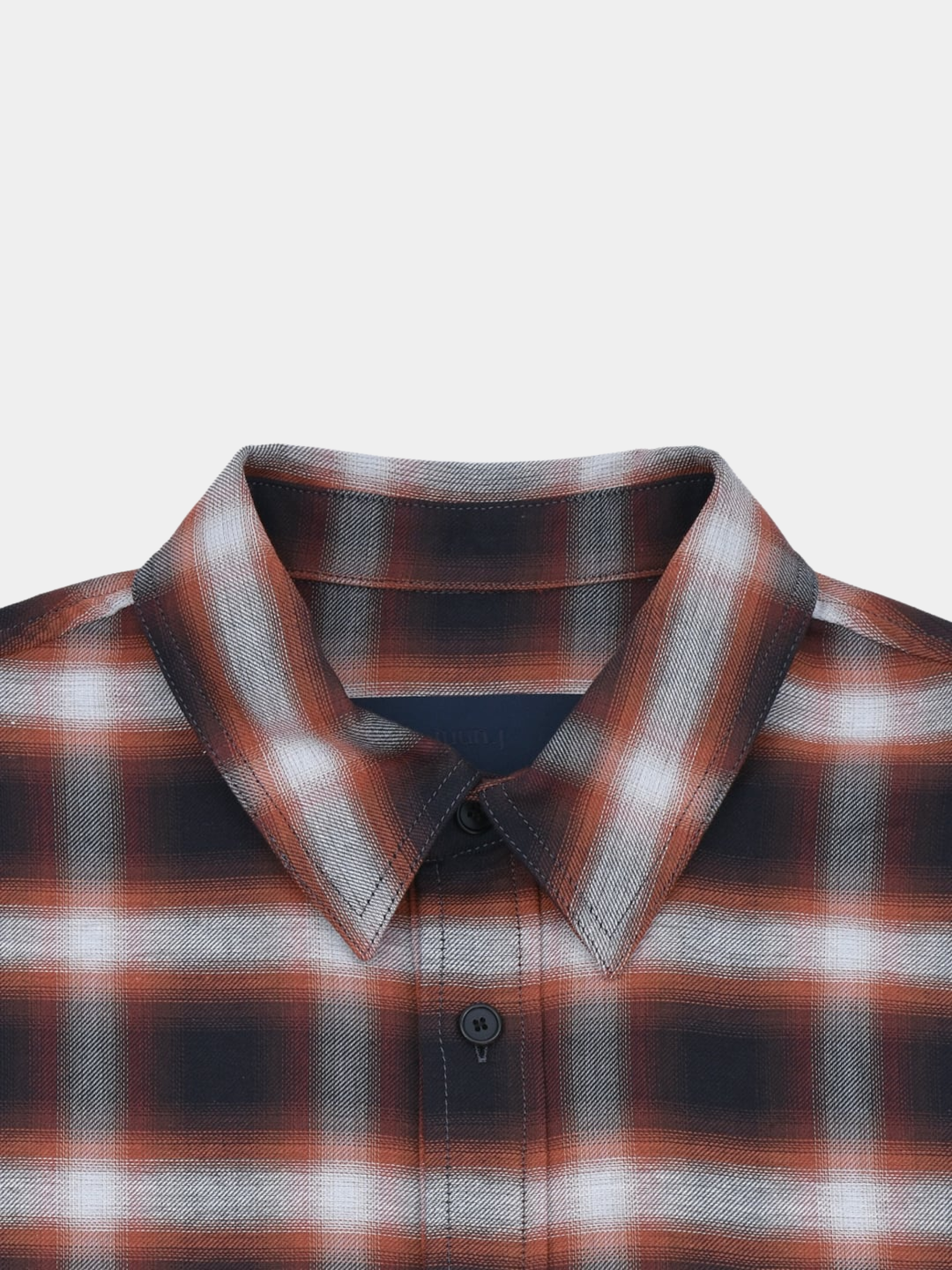 Рубашка JUUN.J Loose-Fit Border Check Brown