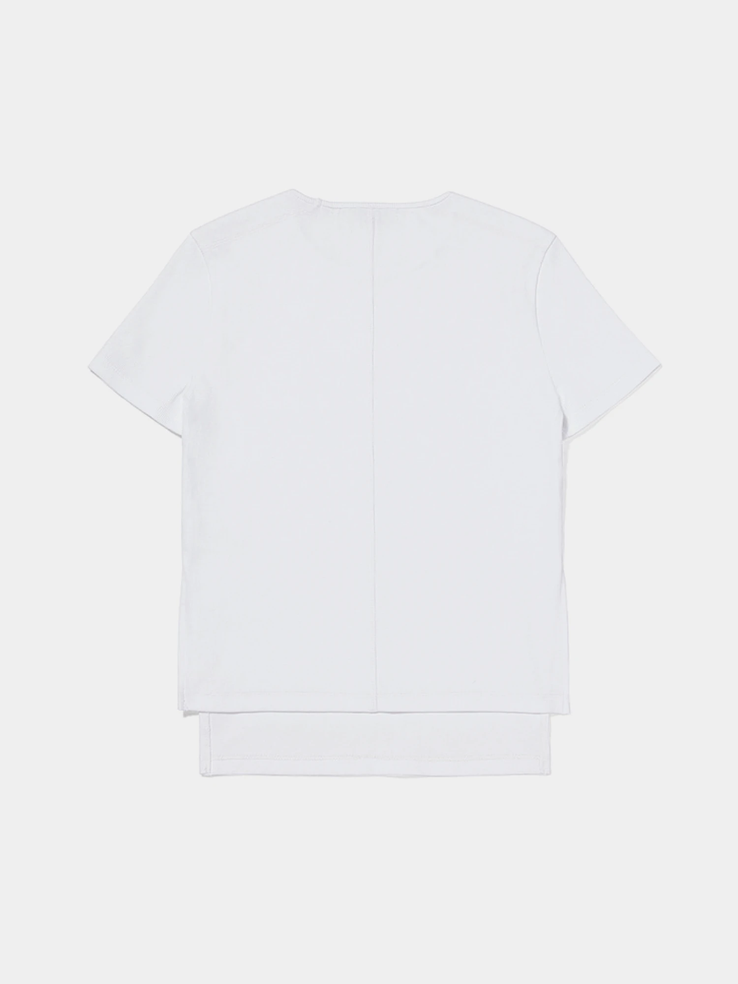 Женская Футболка OPEN YY Ribbed Side Slit Top White