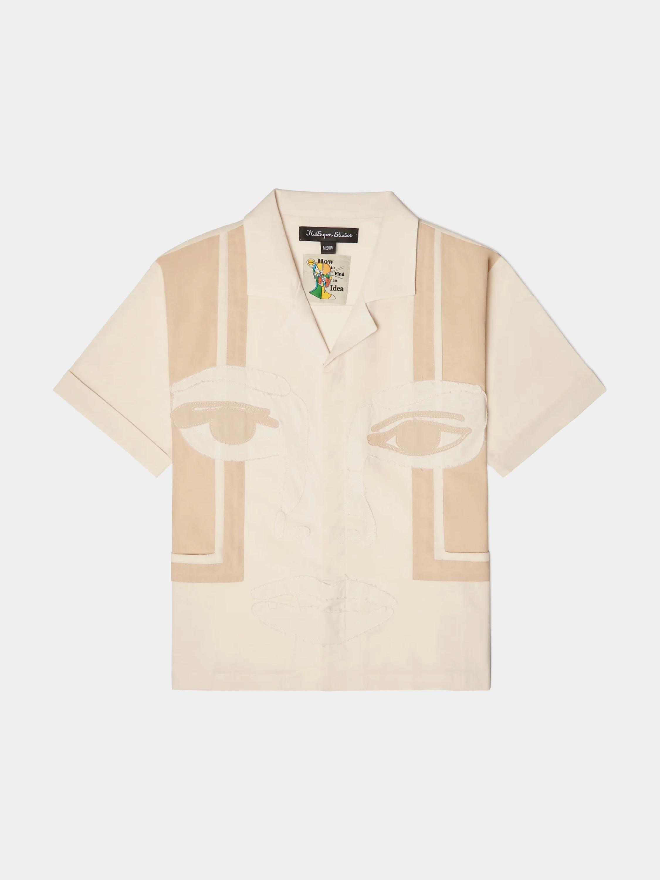 Рубашка KidSuper Face Camo Shirt Cream