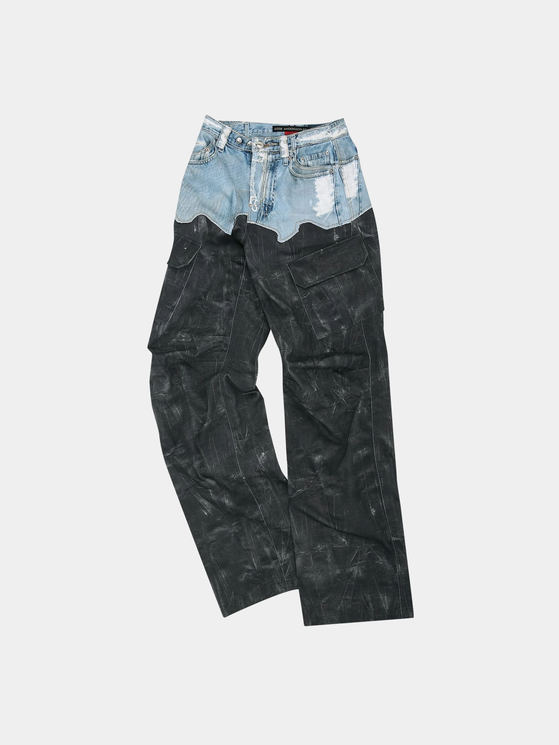 Женские джинсы Andersson Bell Faux-Denim Leather Cargo Black