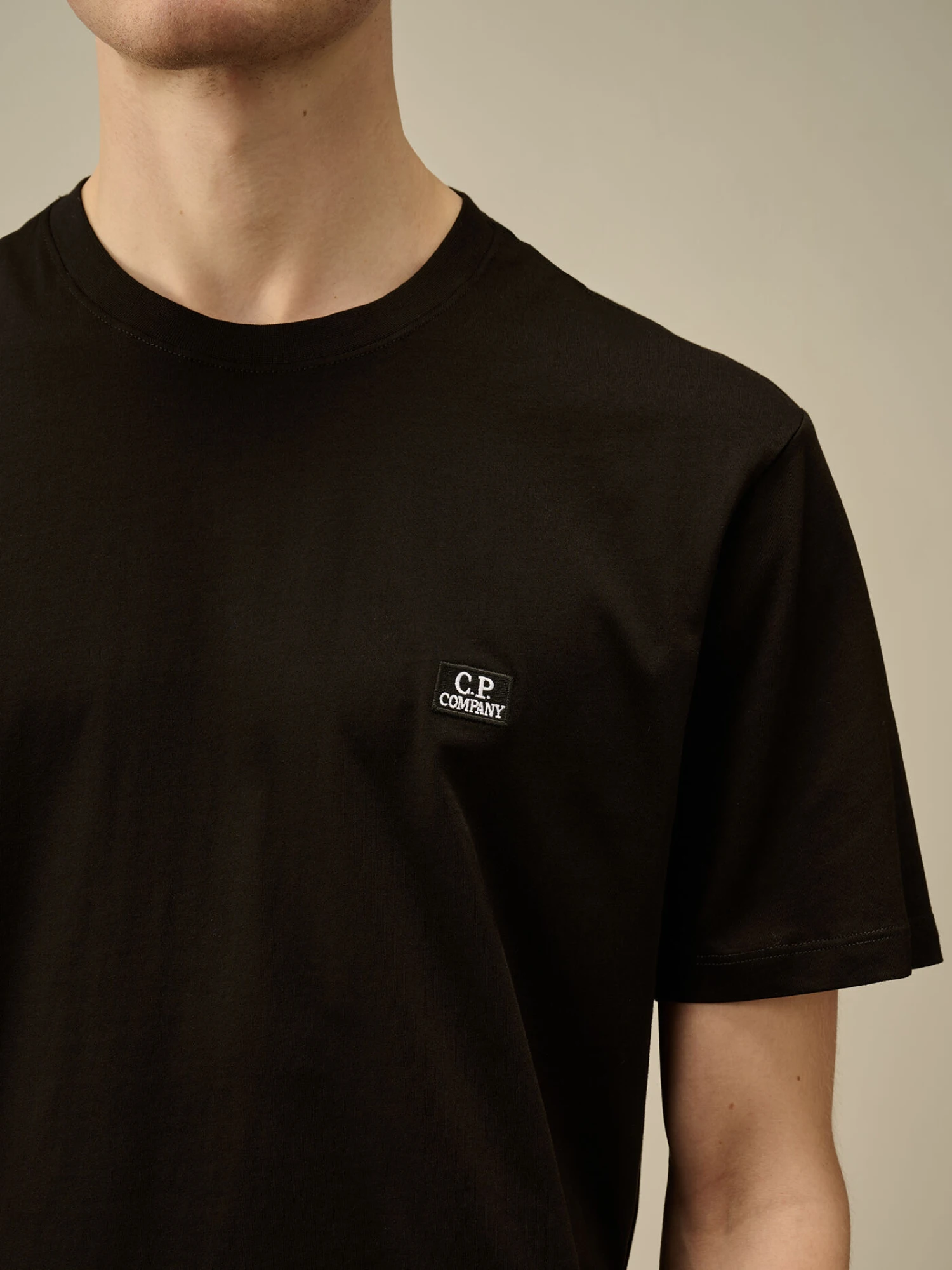 Футболка C.P. Company 30/1 Jersey Logo Patch Black