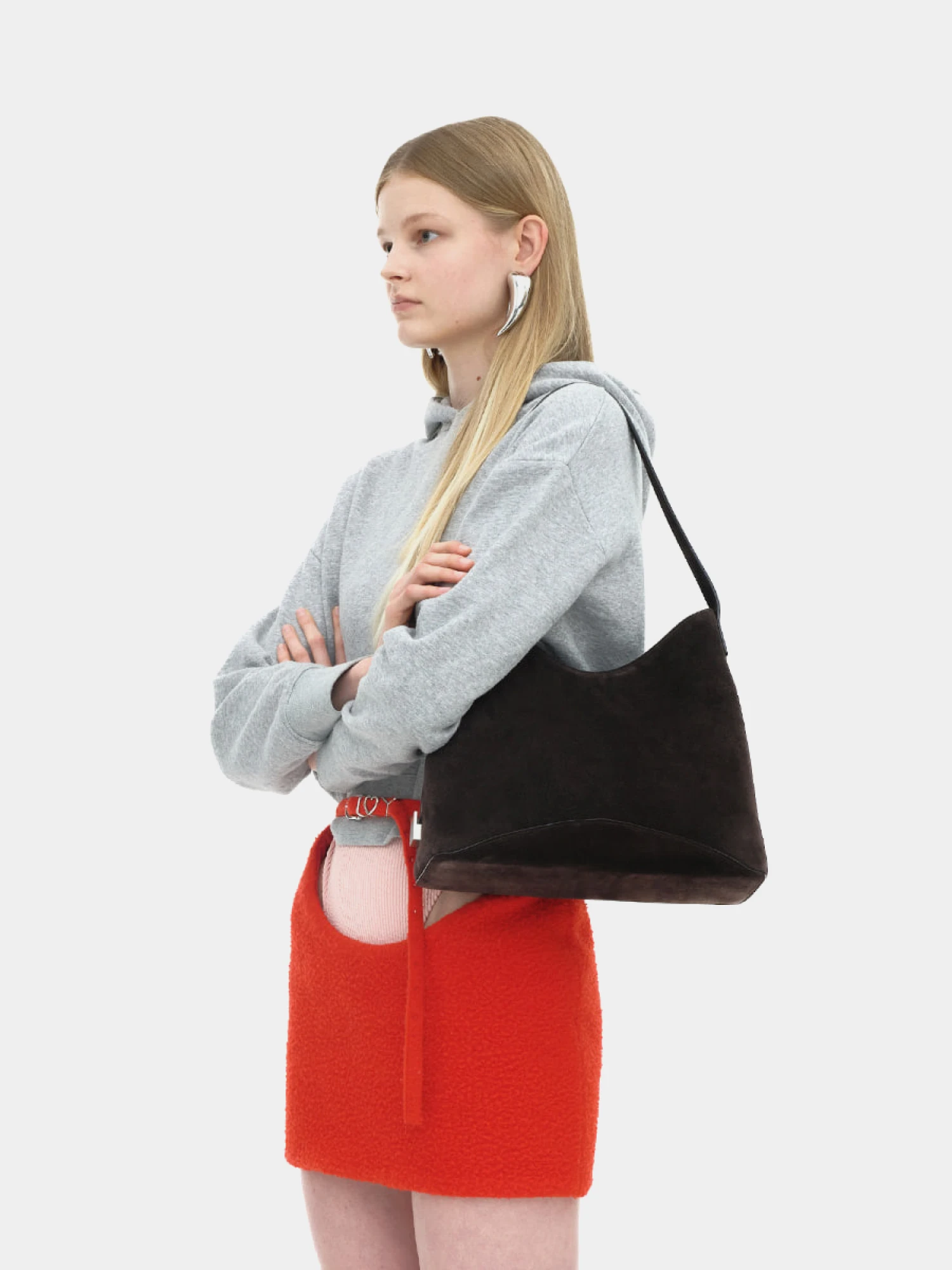 Сумка OSOI Egg Hobo Suede Mocha
