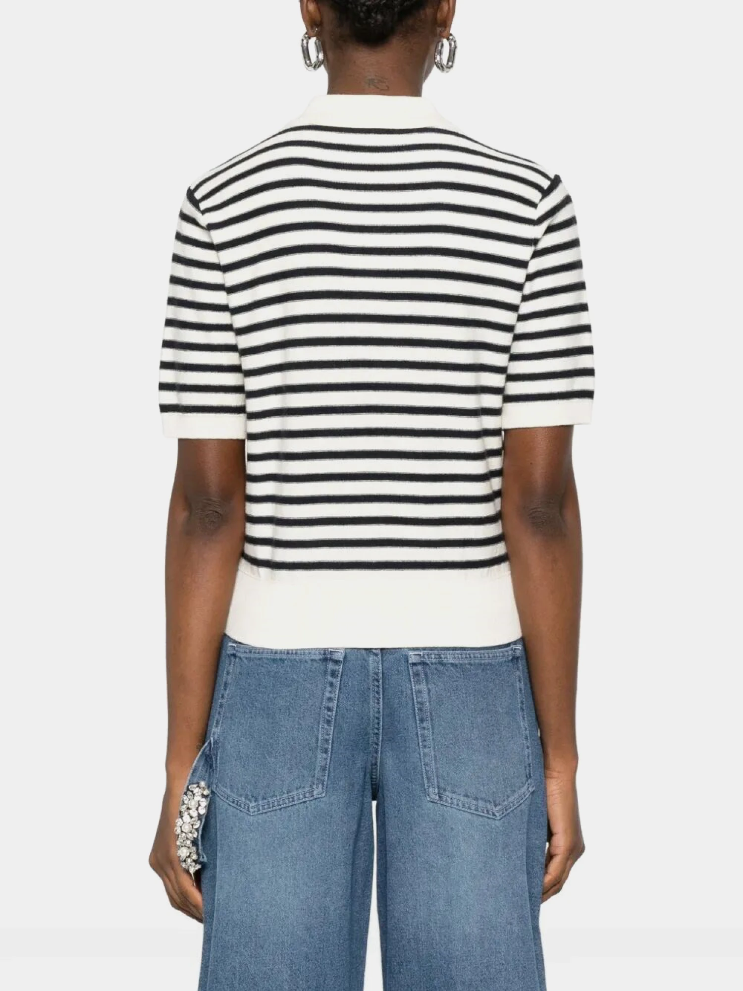 Женское поло A.P.C. Ruby Striped Dark Navy
