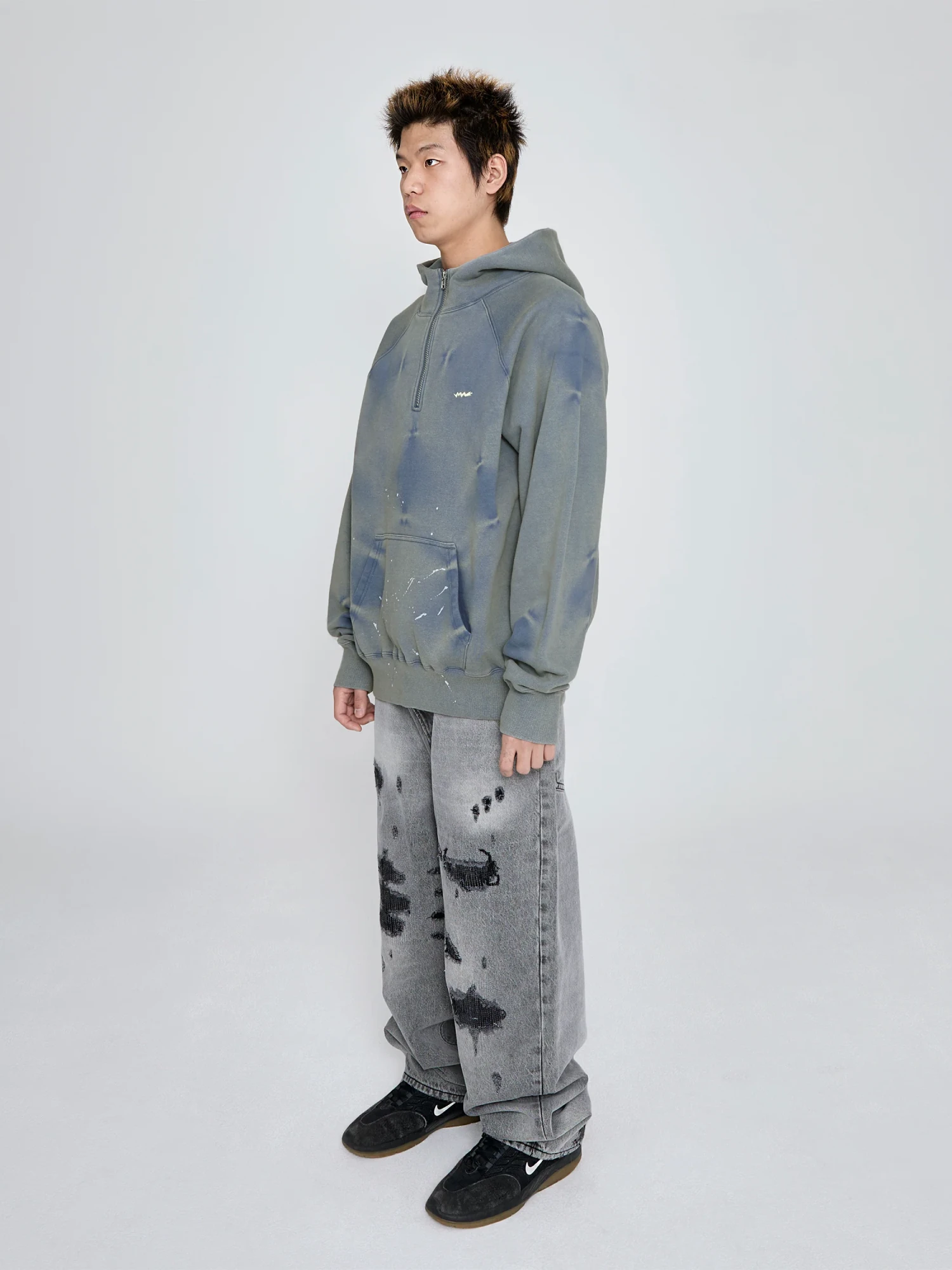 Худи YESEYESEE SN Painted Hoodie Smoky Blue