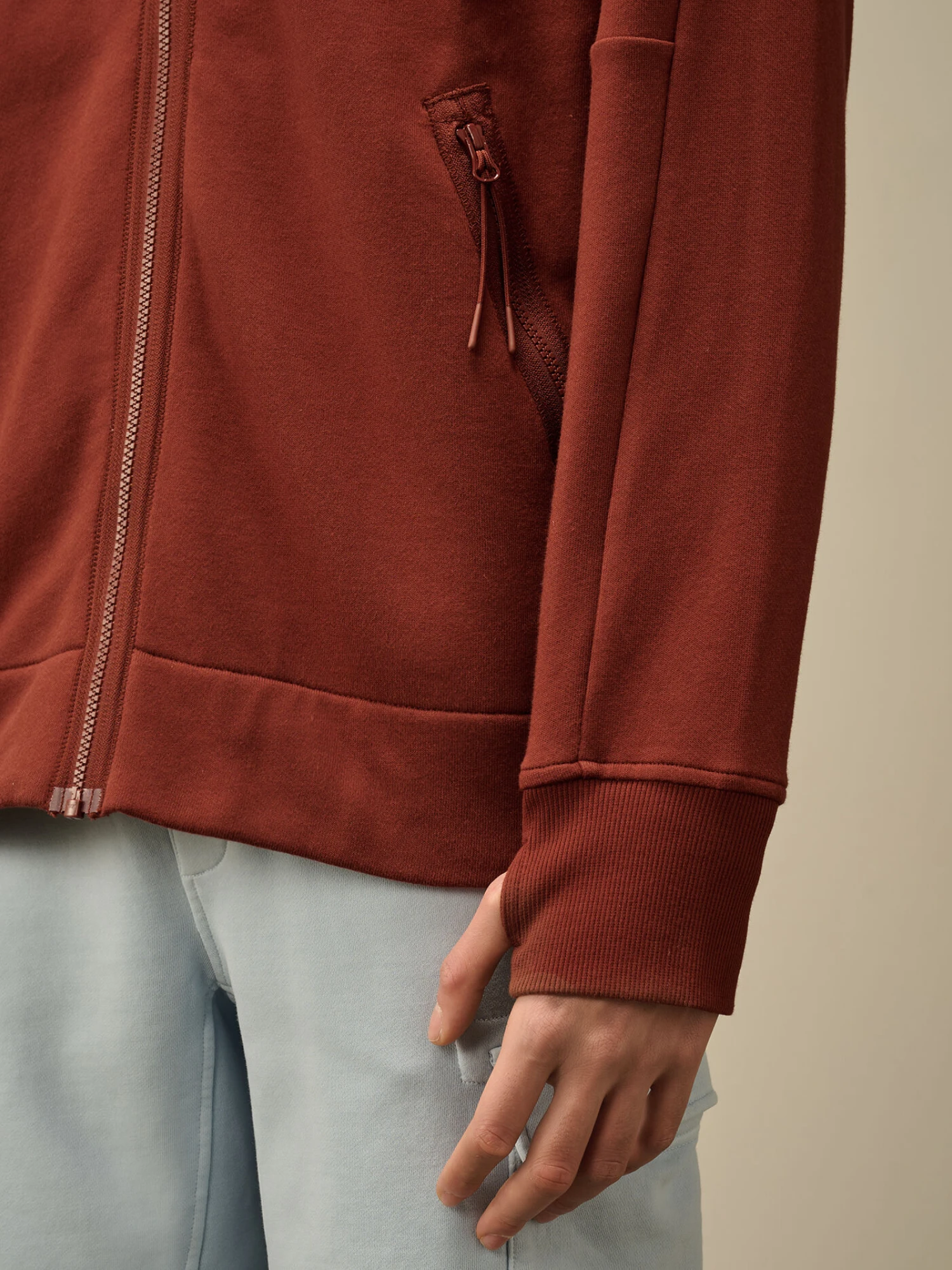 Зип-худи C.P. Company Diagonal Raised Fleece Goggle Sable
