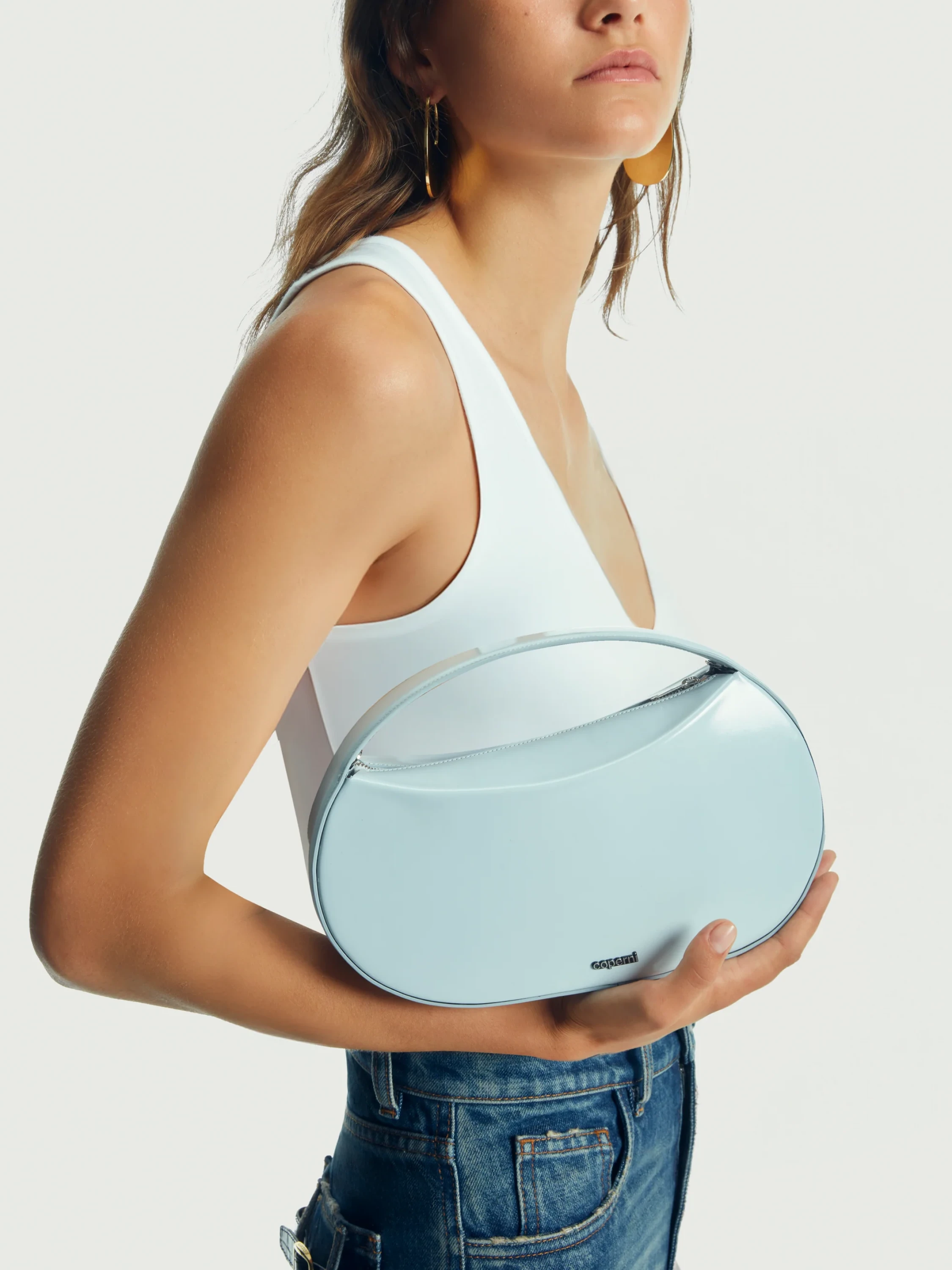 Сумка Coperni Small Sound Swipe Bag Blue