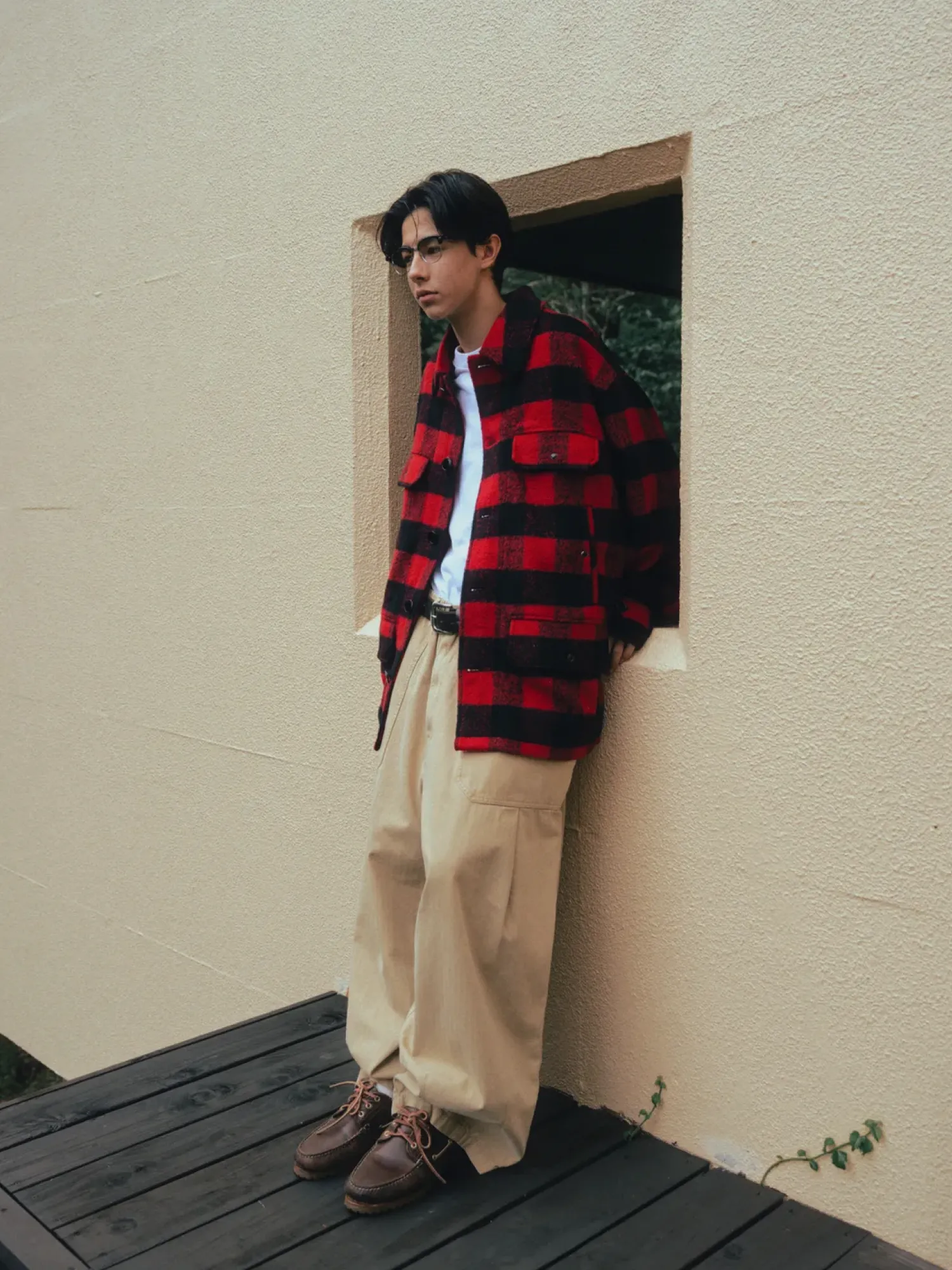 Брюки ANGLAN Fatigue Herringbone Balloon Pants Beige
