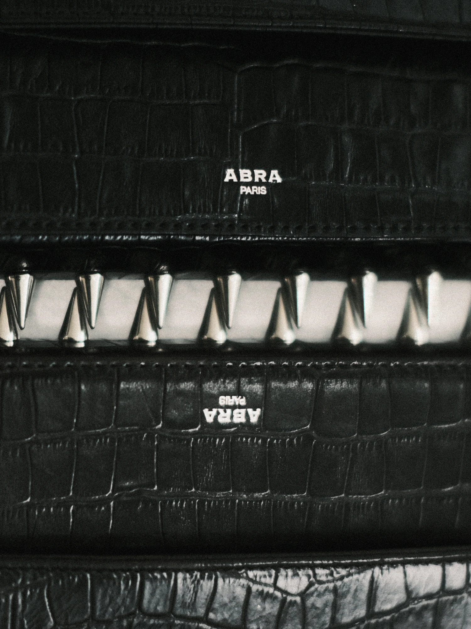 Сумка ABRA Spike Baguette Crocco Black