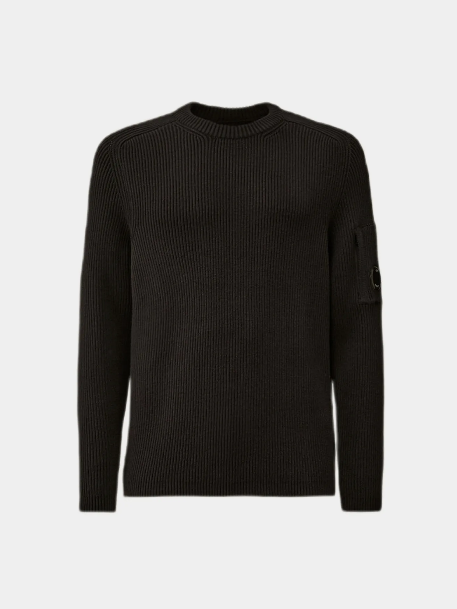 Свитер C.P. Company Full Rib Crewneck Lens Black