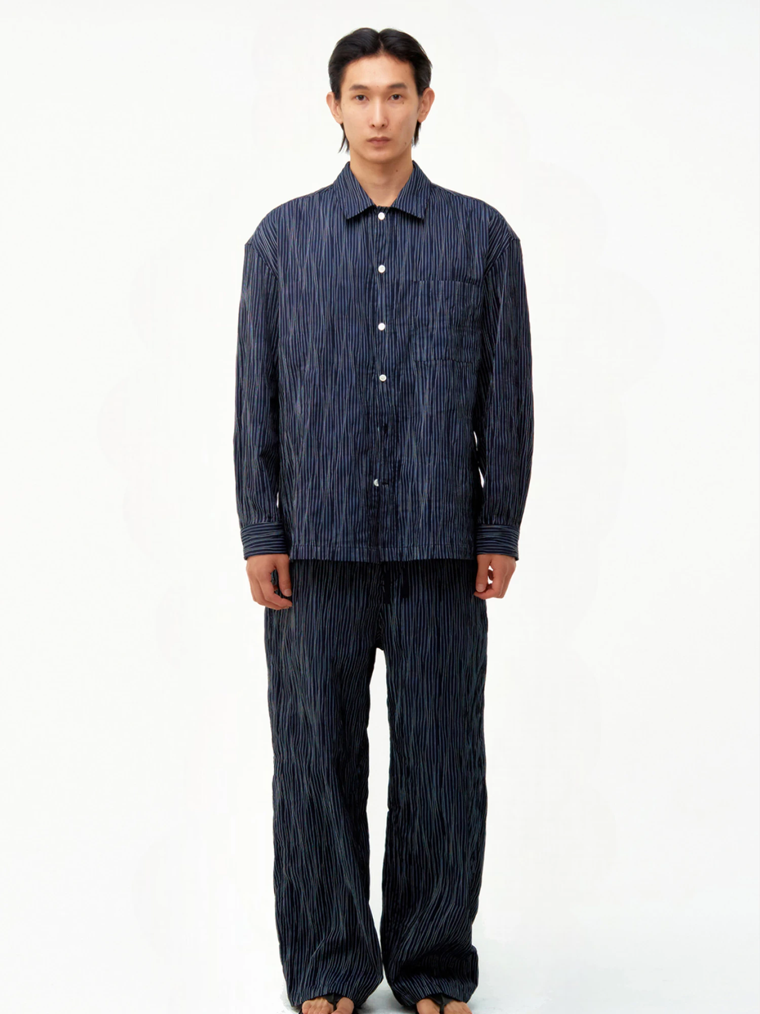 Брюки COOR Textured Stripe Lounge Navy