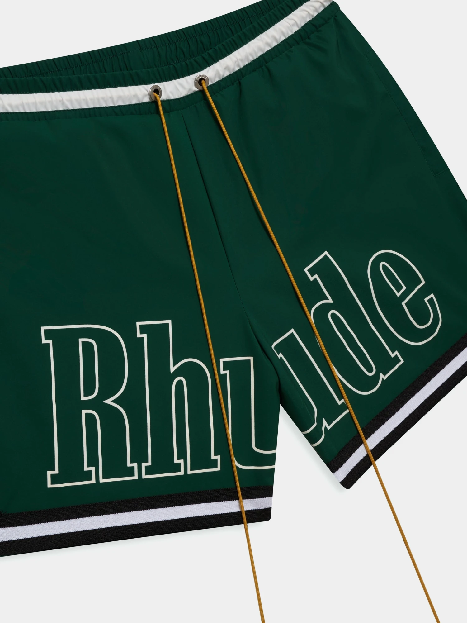 Шорты RHUDE Logo Basketball Swim Forest Green/Black/White