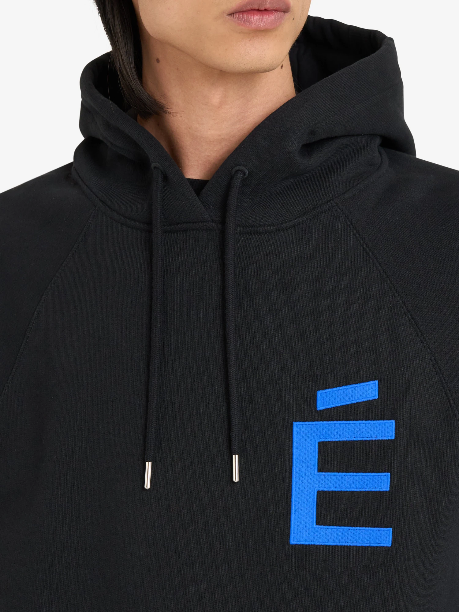 Худи Études Loose Hoodie Big É Blue Black
