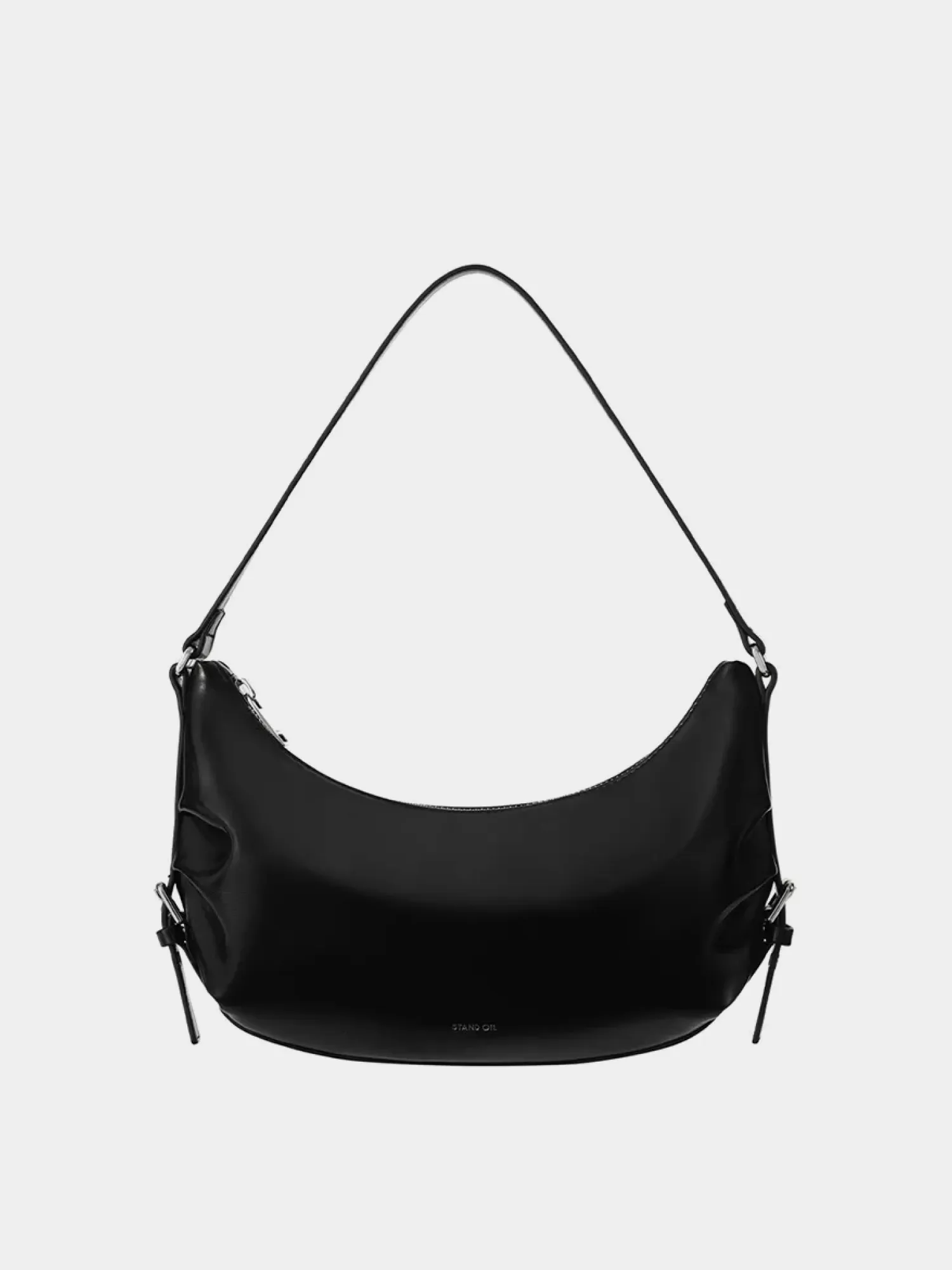 Женская сумка STAND OIL Belted Round Black