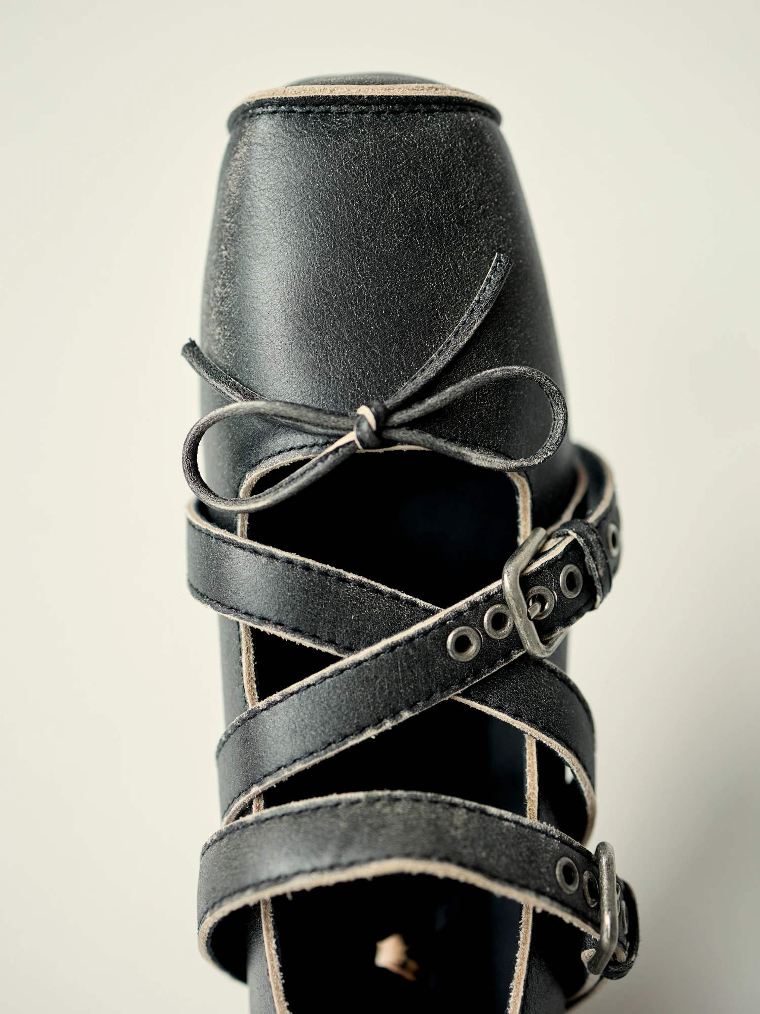Женские Балетки OPEN YY Cross Buckle Ballet Flats Grey