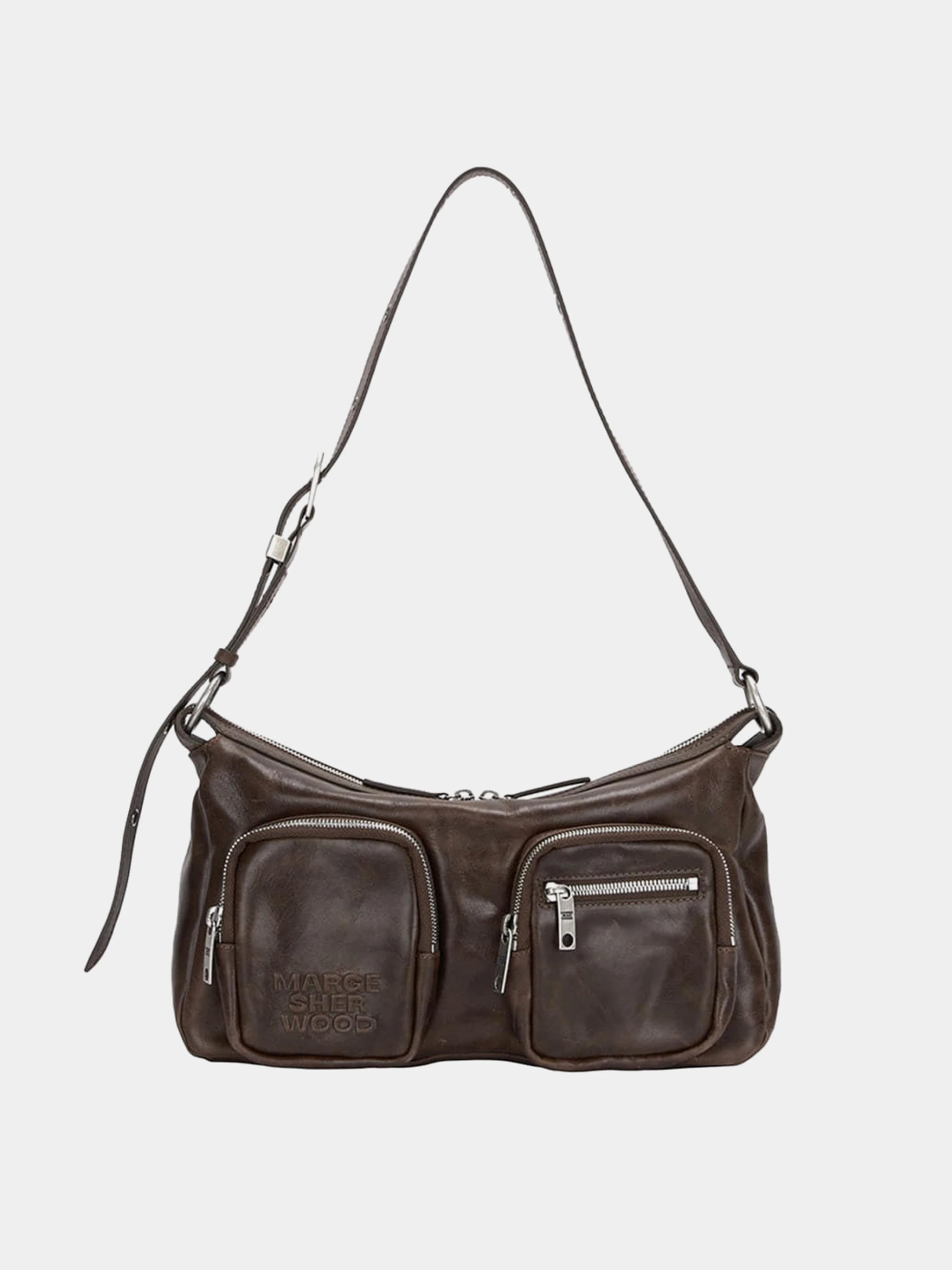 Женская сумка MARGESHERWOOD Outpocket Hobo Washed Brown