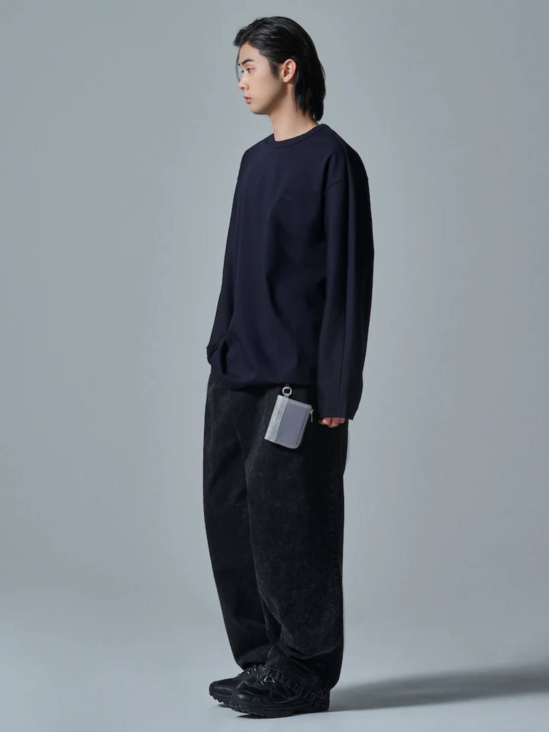 Кардхолдер JUUN.J Nylon Zip Card Holder Grey