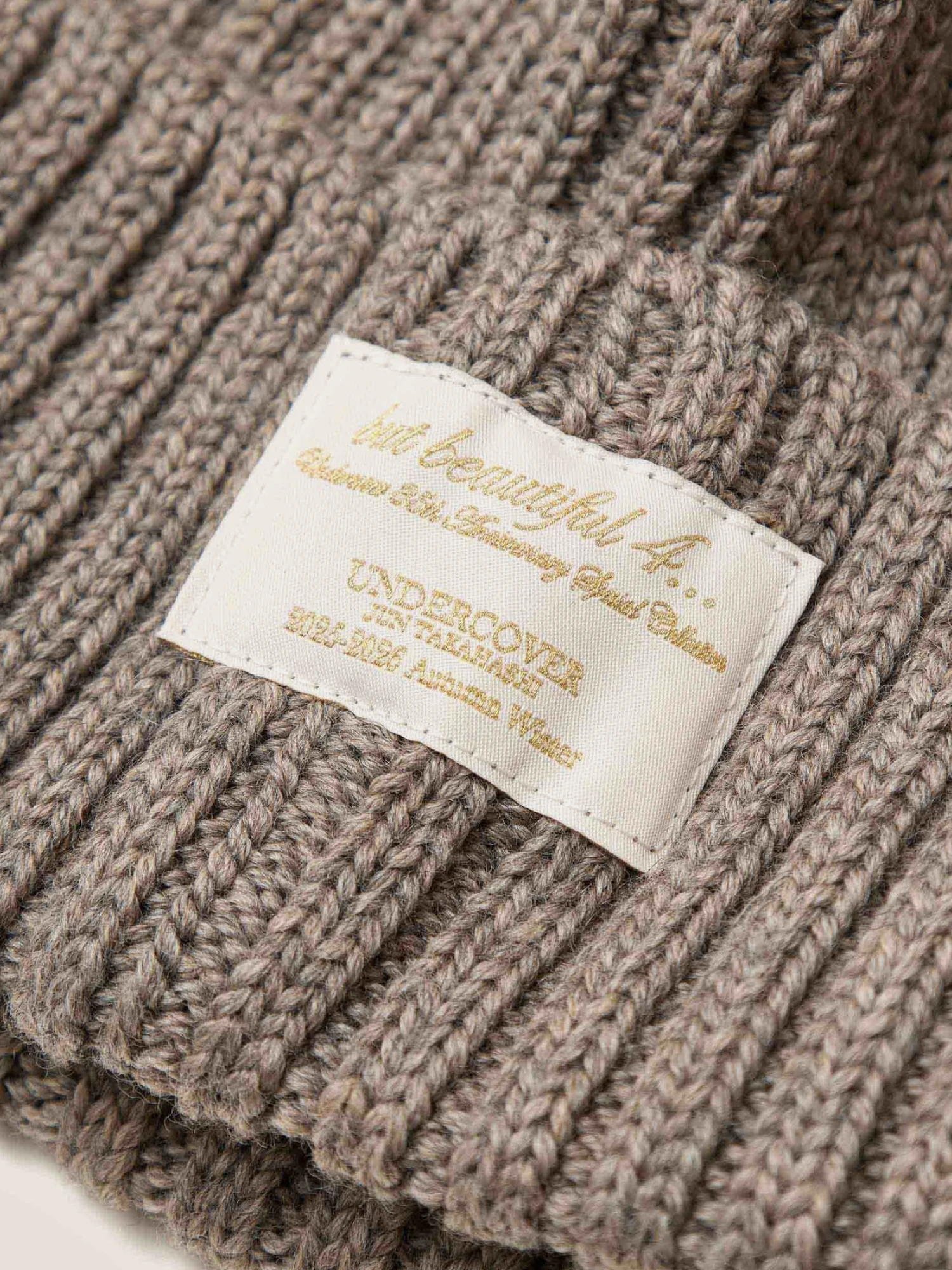 Шапка UNDERCOVER Wool Rib Gray Beige