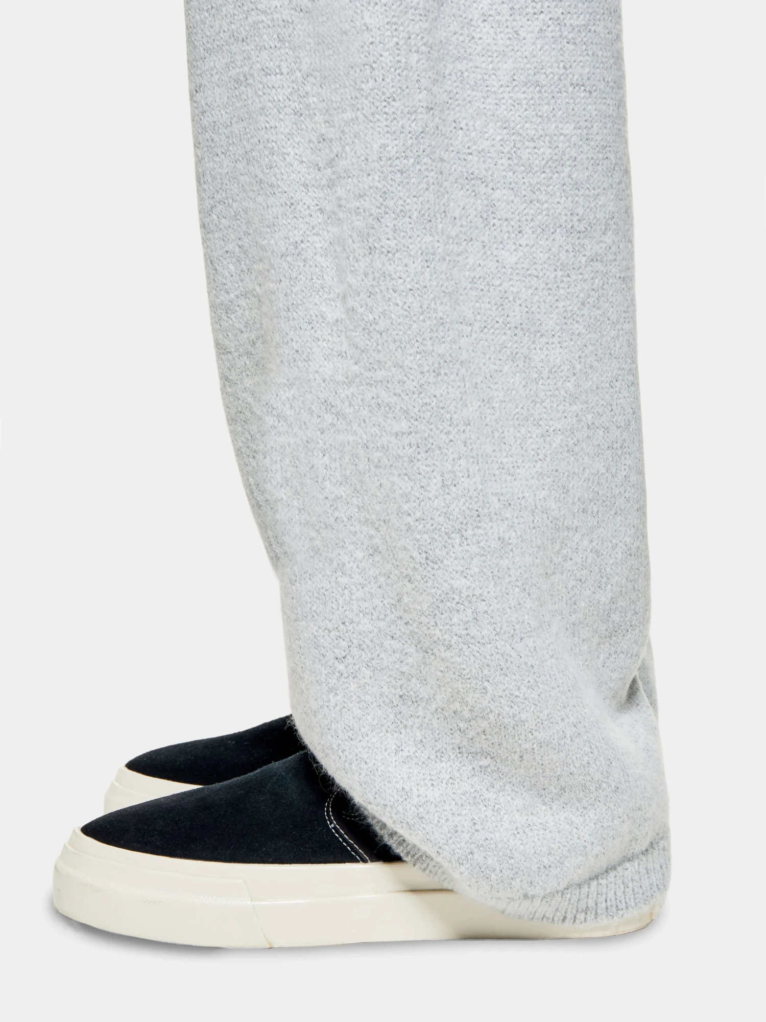 Брюки MKI MIYUKI ZOKU Mohair Blend Knit Wide Light Grey