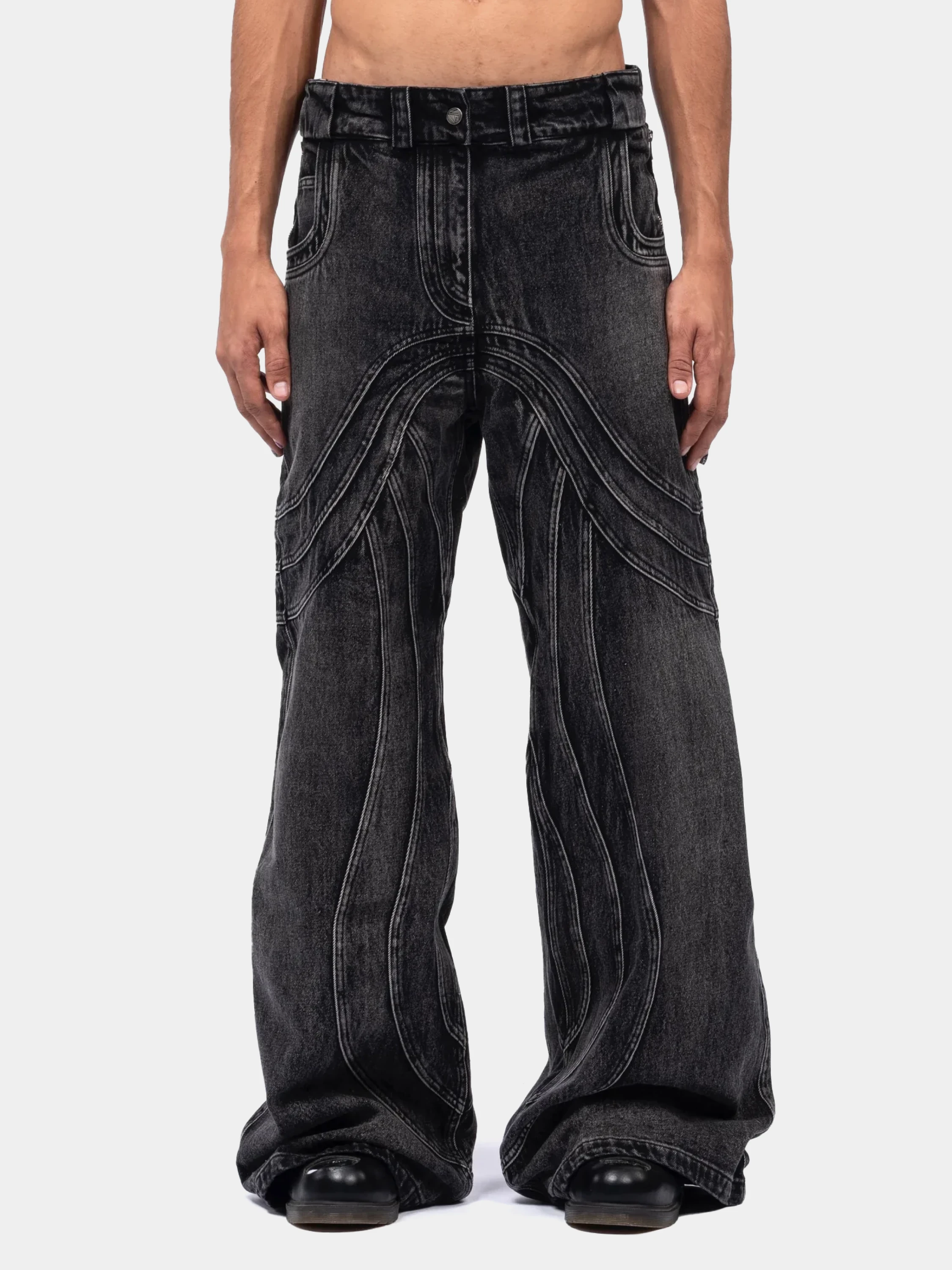 Джинсы NO/FAITH STUDIOS Wave Denim Black
