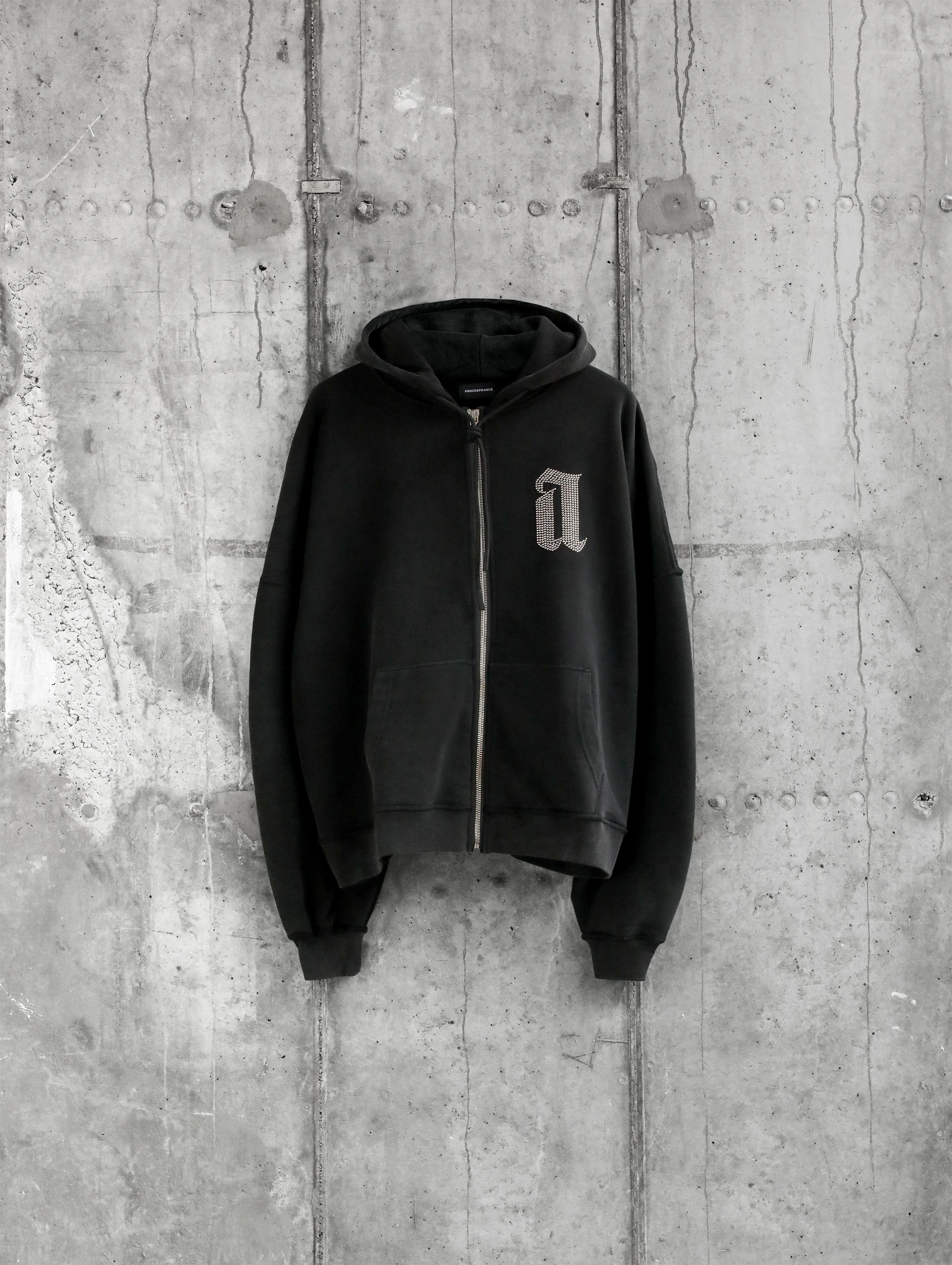 Зип-худи ARNODEFRANCE Zip 'A STUDS' Vintage Black