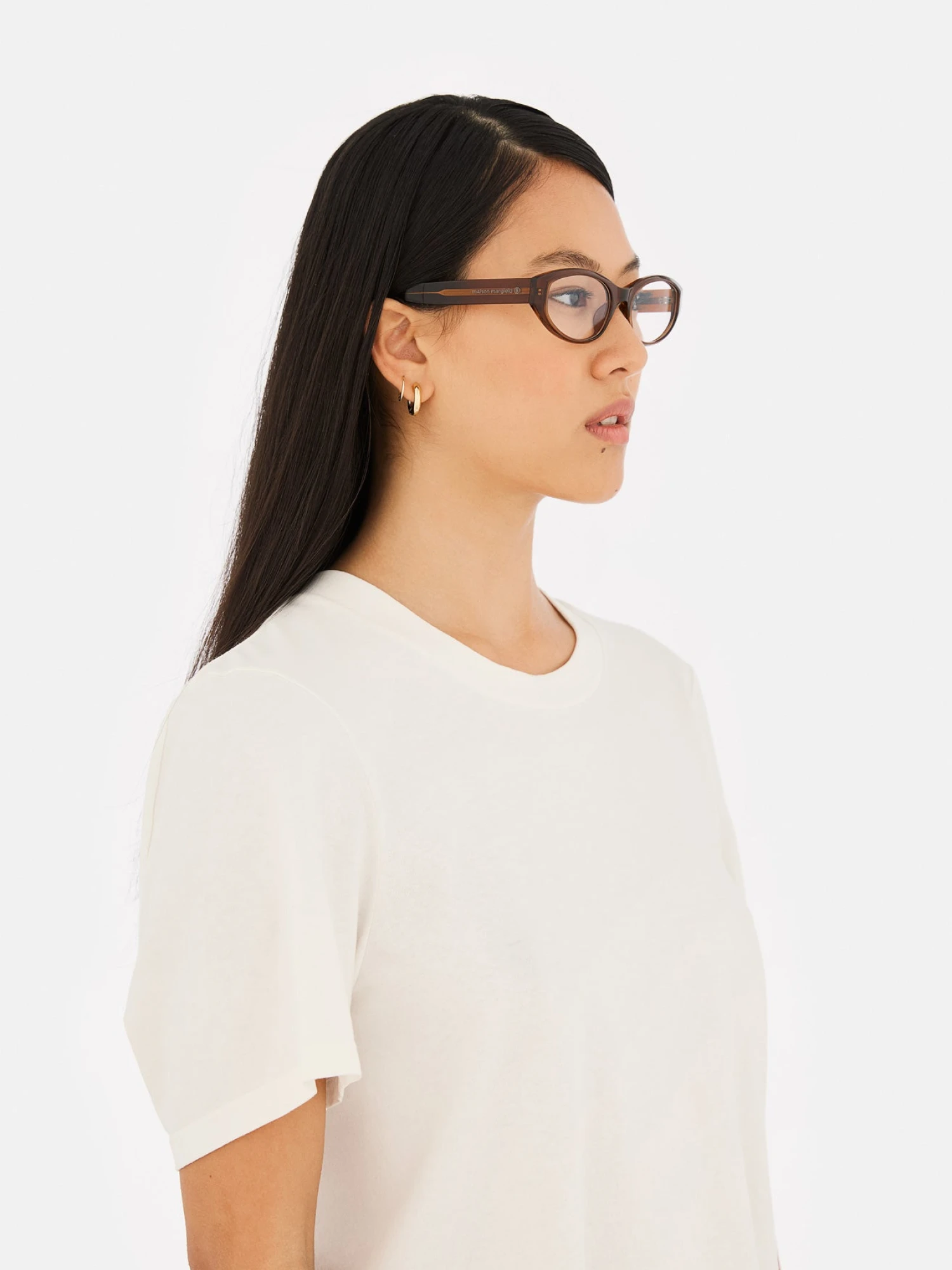 Очки MM6 Maison Margiela Lunettes 9 Optiques Marron