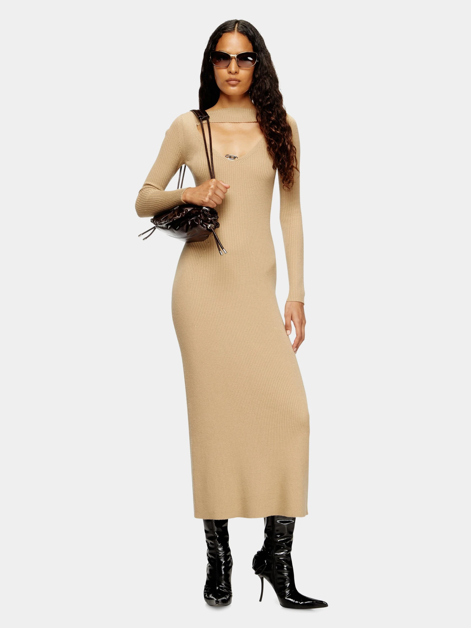 Сумка Diesel Scrunch-D Shoulder S Brown