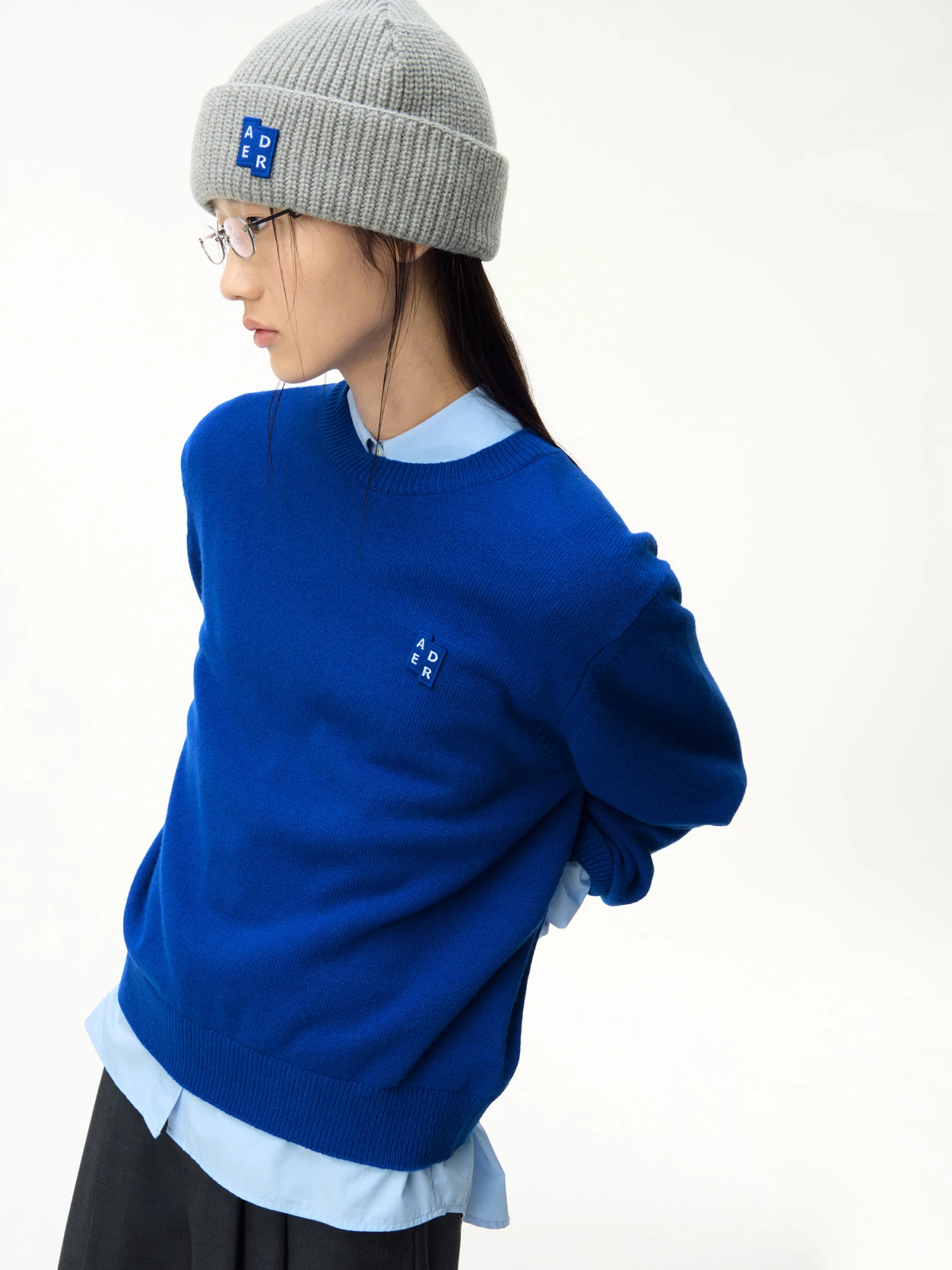 Шапка ADERERROR Sig BL Tag Beanie 01 Grey