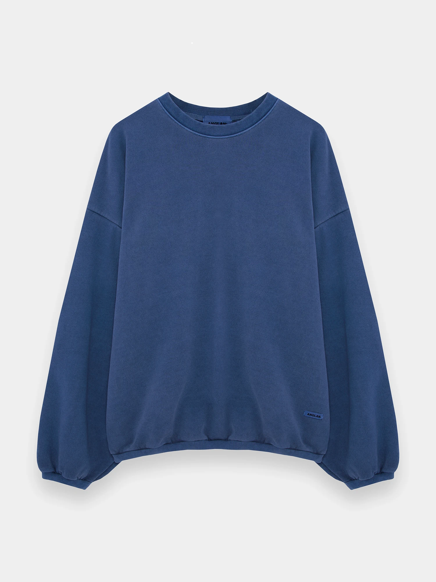 Свитшот ANGLAN Reversible Pigment Two Layer Washed Blue