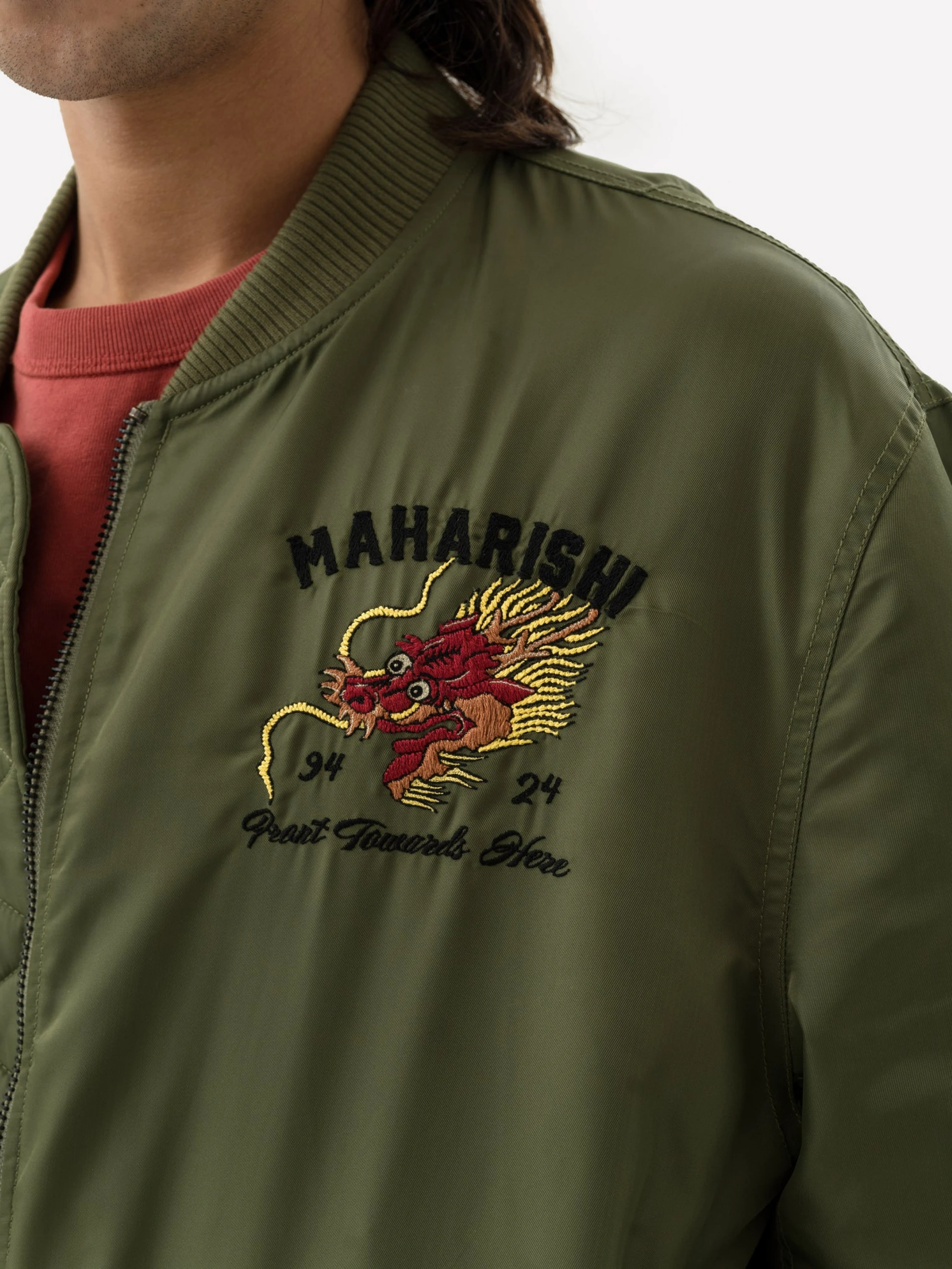 Бомбер MAHARISHI 5247 Tour Dragon Map MA1 Olive