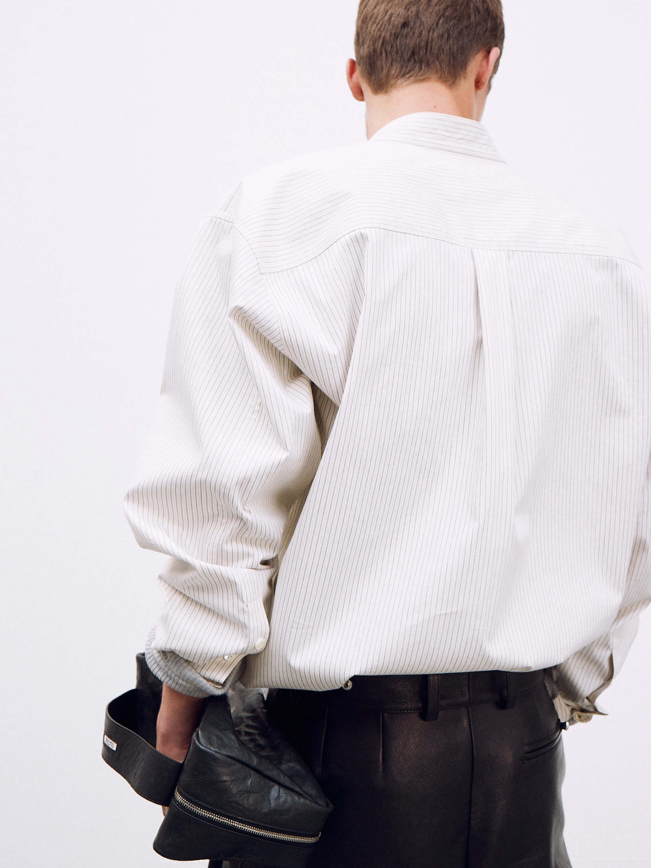 Рубашка Recto Fabio Multi Stripe China Collar Shirt Ivory