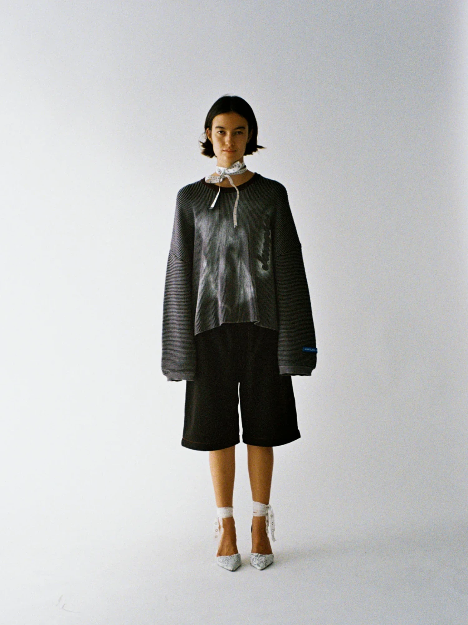 Свитер Jungles Jungles Two Tone Rib Knit Black Grey
