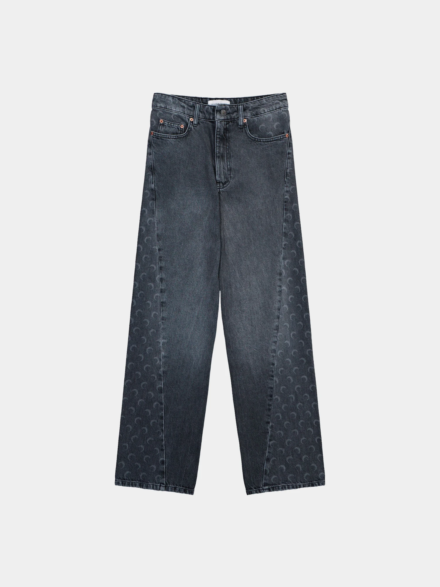 Женские джинсы Marine Serre Moon Laser Denim Baggy Wash Grey