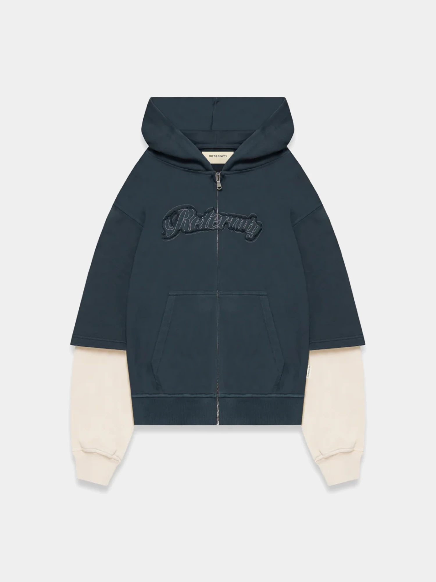 Зип-худи RETERNITY Layered Washed Grey/Cream