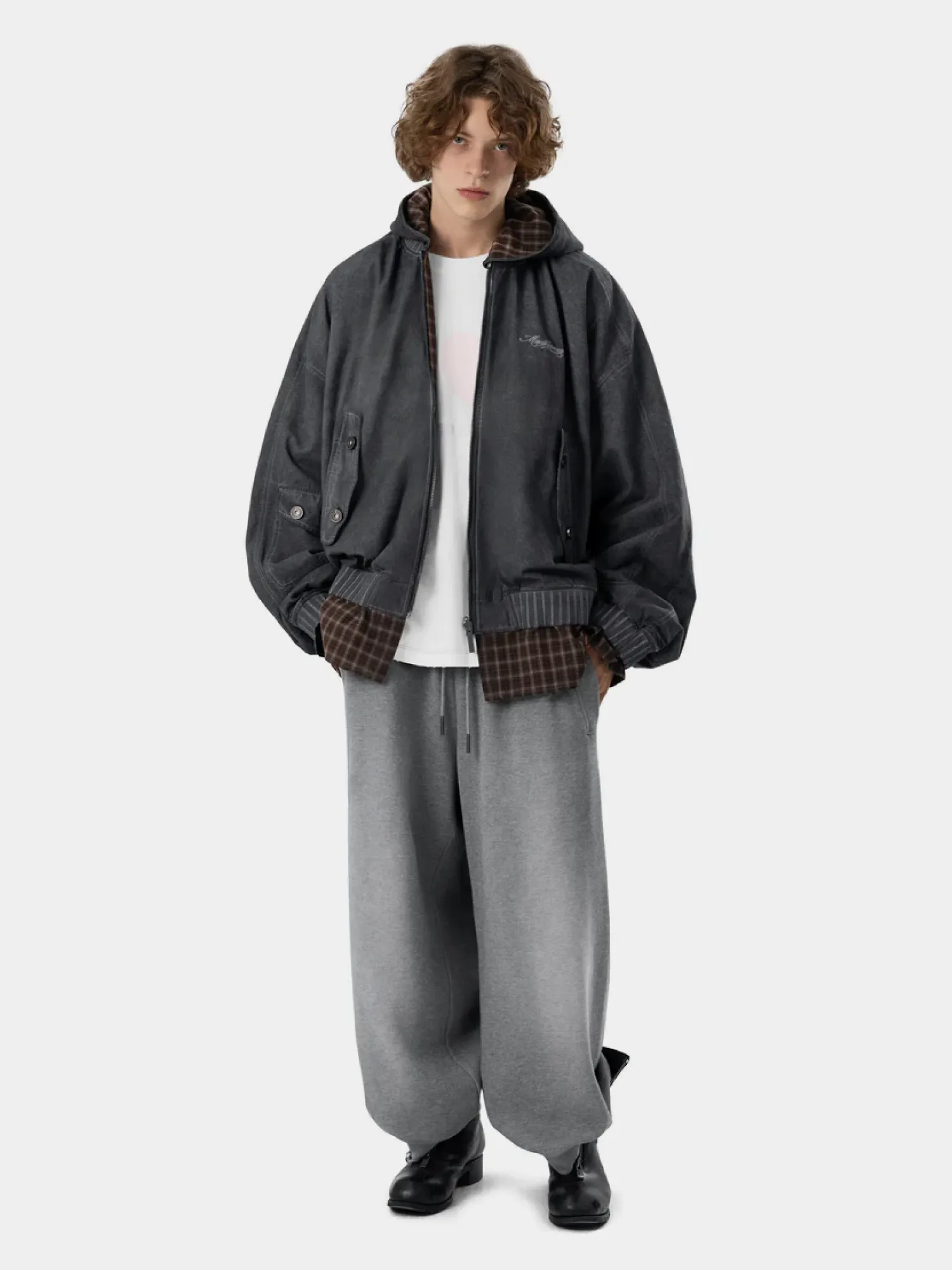 Бомбер с капюшоном MADFRENZY OVERSIZED Black