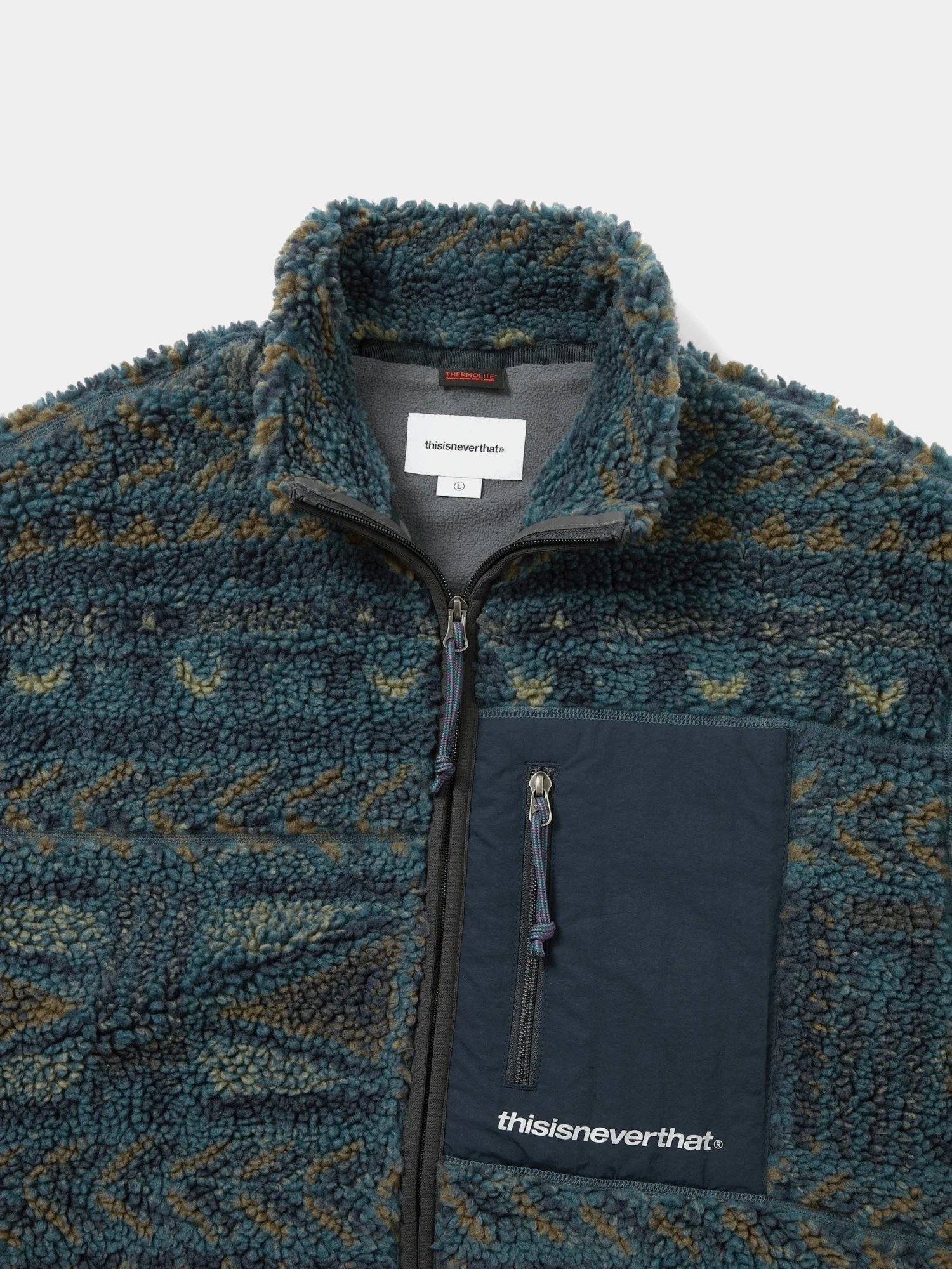 Флисовая куртка thisisneverthat SP Sherpa Fleece Navy