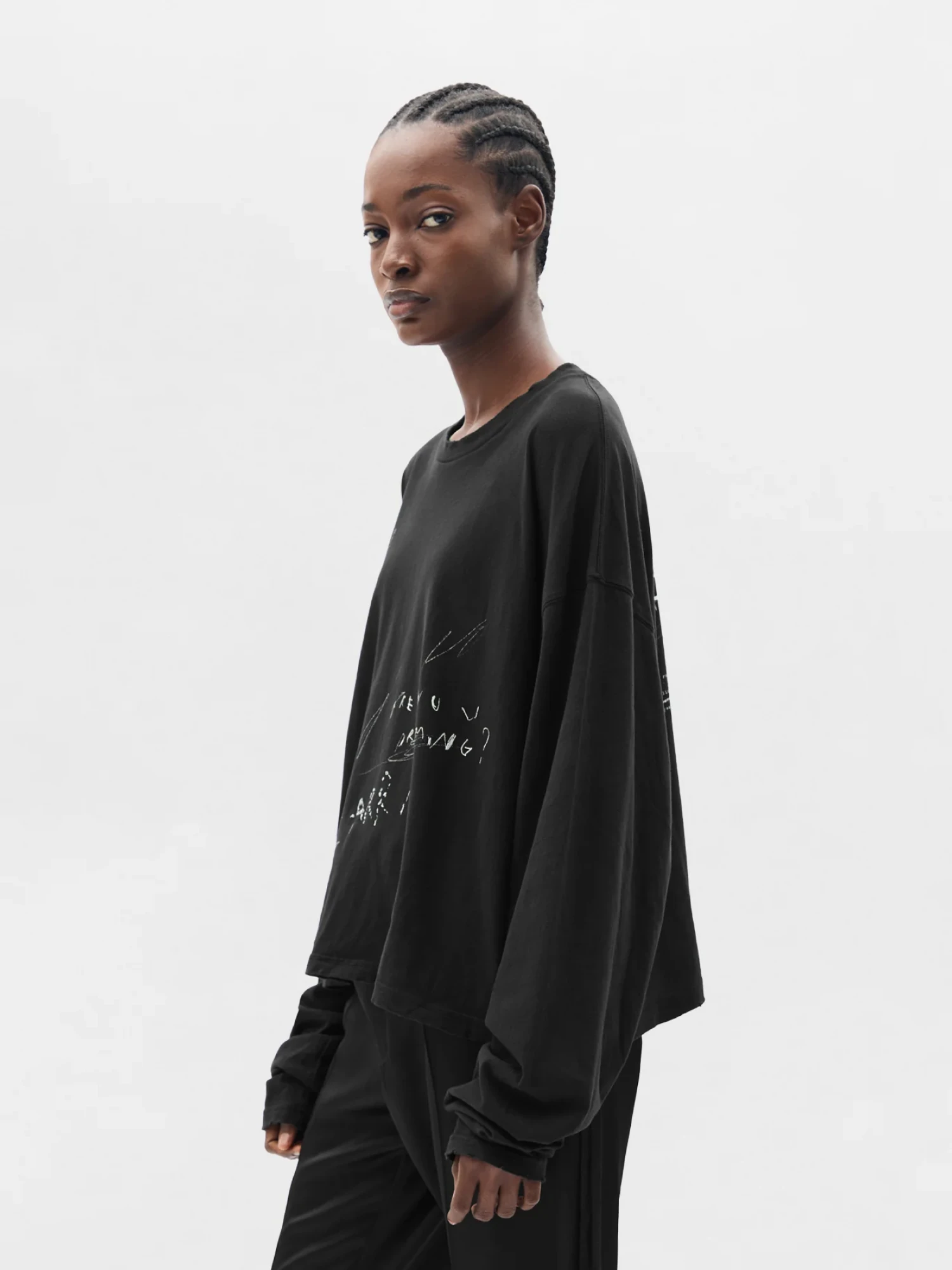Лонгслив Ann Demeulemeester Emil Are You Dreaming Black