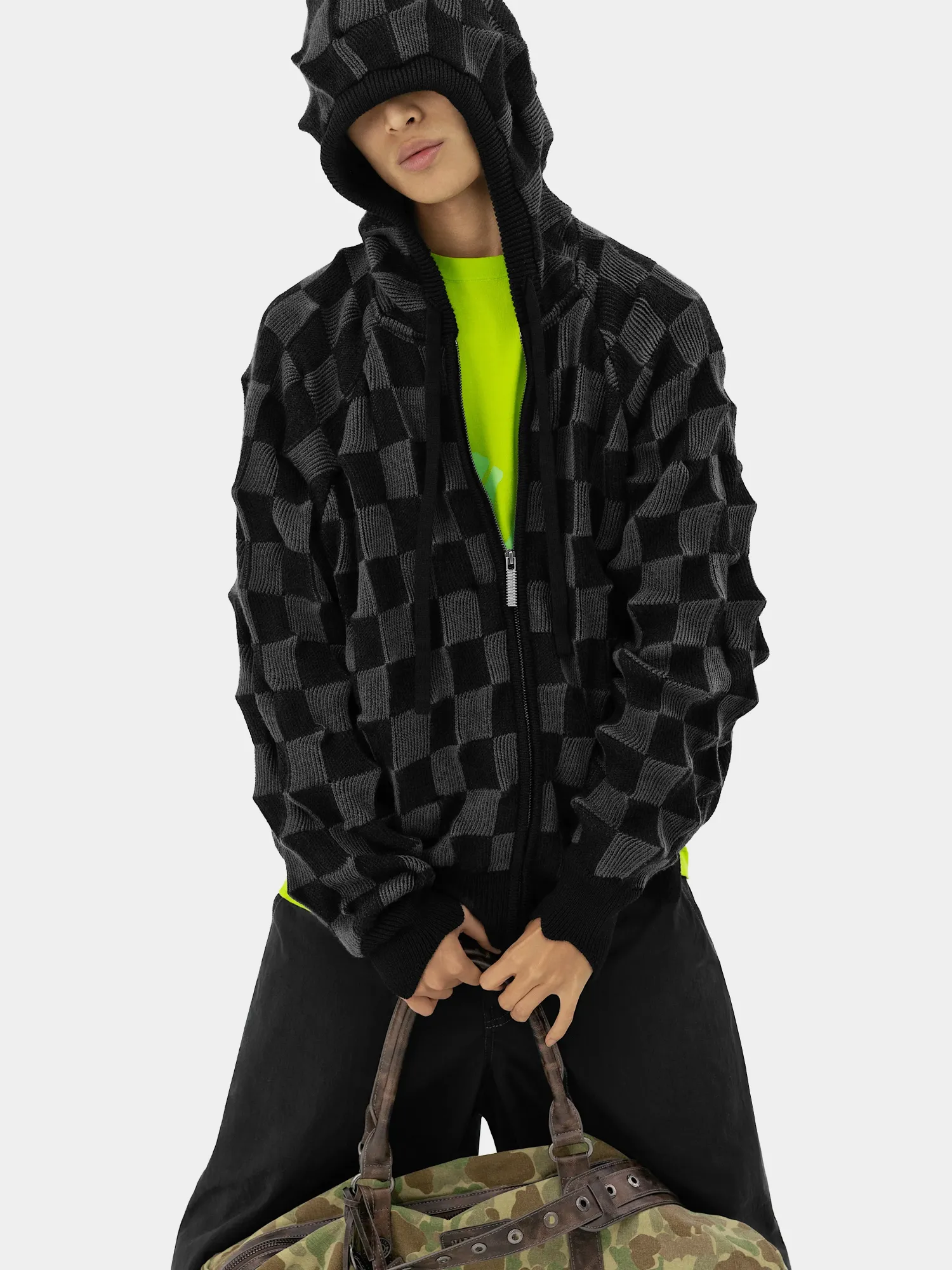 Зип-худи MADFRENZY Spiked Zip-Up Chess