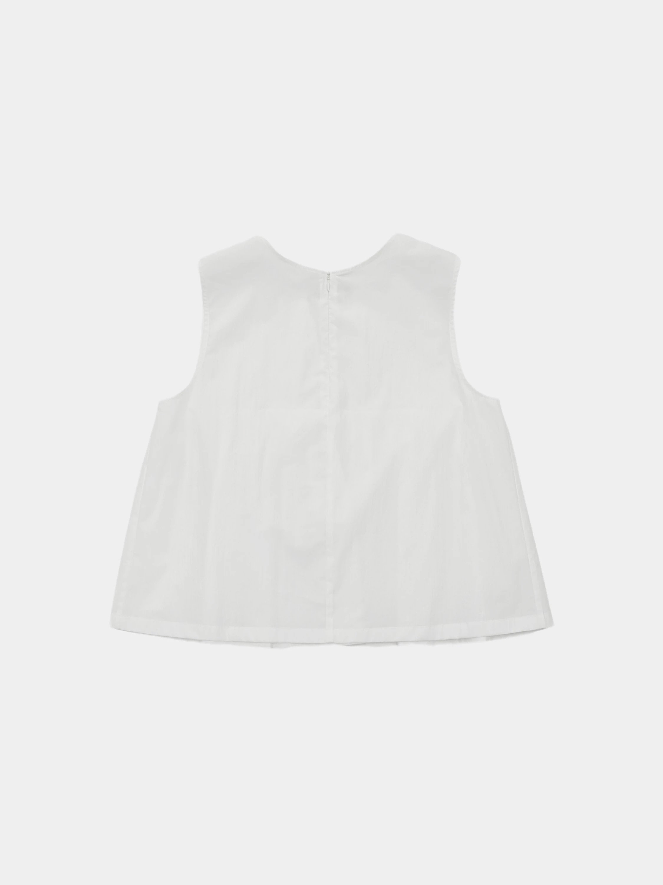 Топ AMOMENTO Cotton Two-Way Shirring Top White