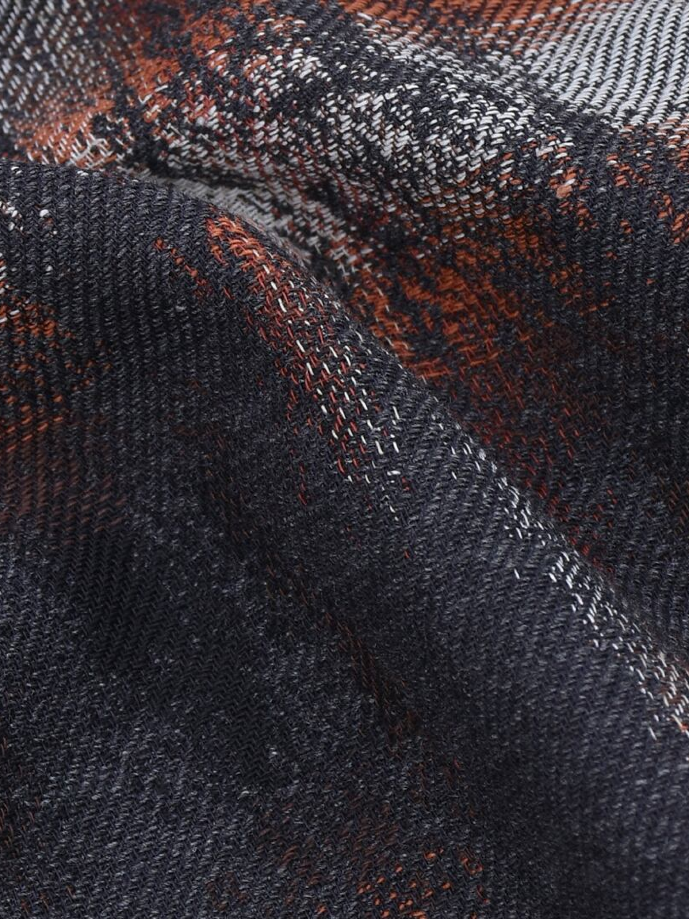 Рубашка JUUN.J Loose-Fit Border Check Brown