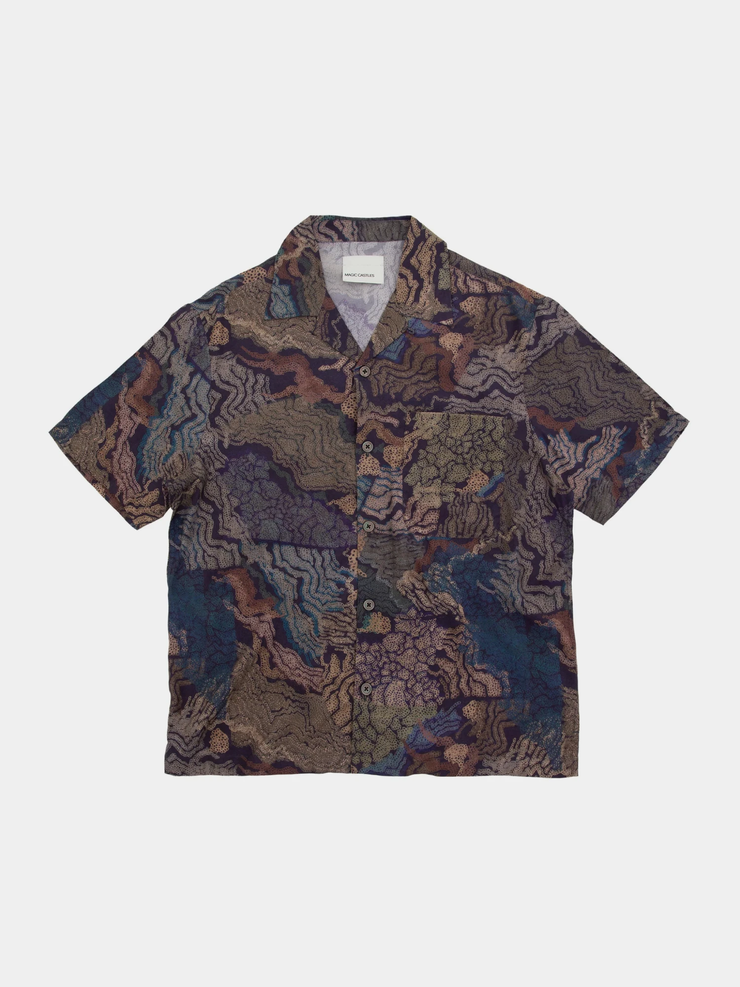 Рубашка ACMH x MARCUS JAMES SS Wave Navy Dark Taupe