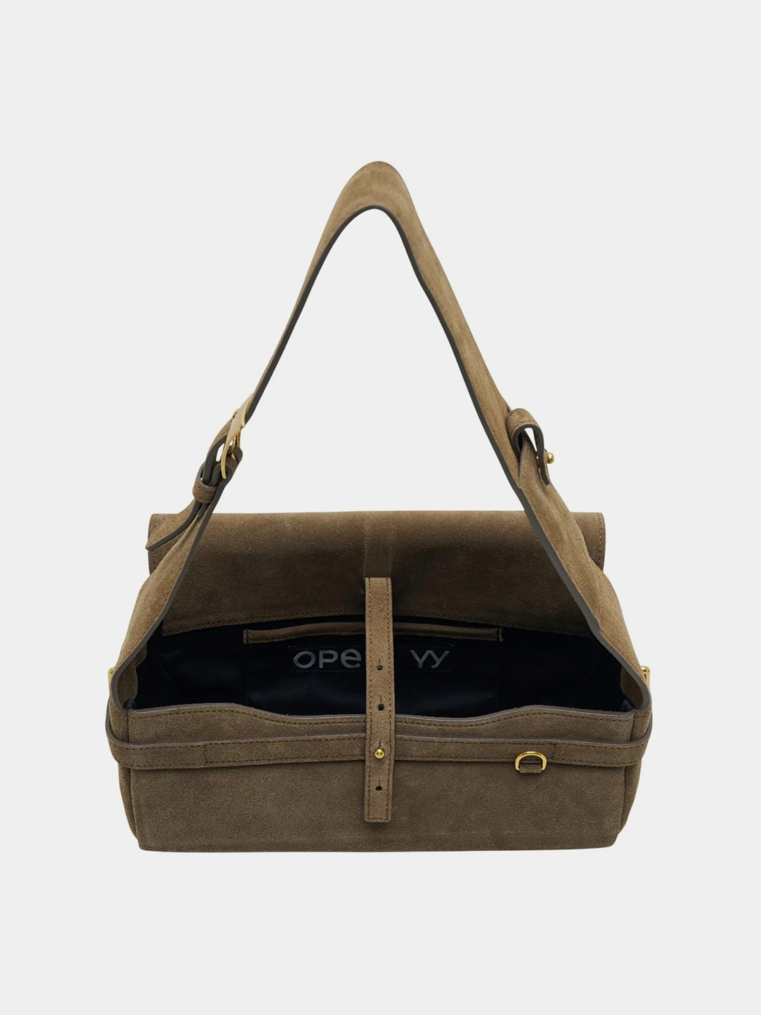 Женская сумка OPEN YY Suede Belting Duffle Brown