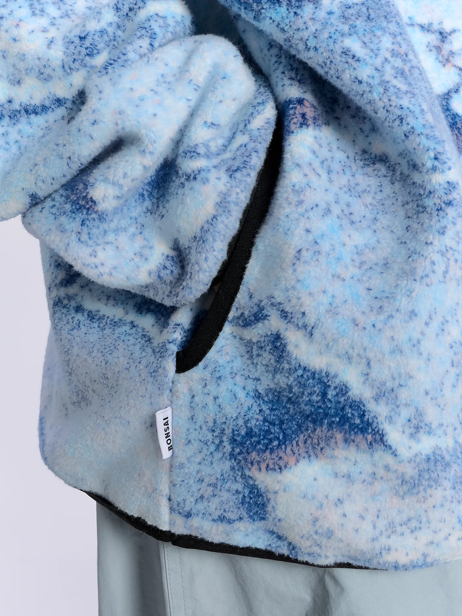 Флисовая куртка BONSAI Terry Cloth Oversize Zip Jacket Salt